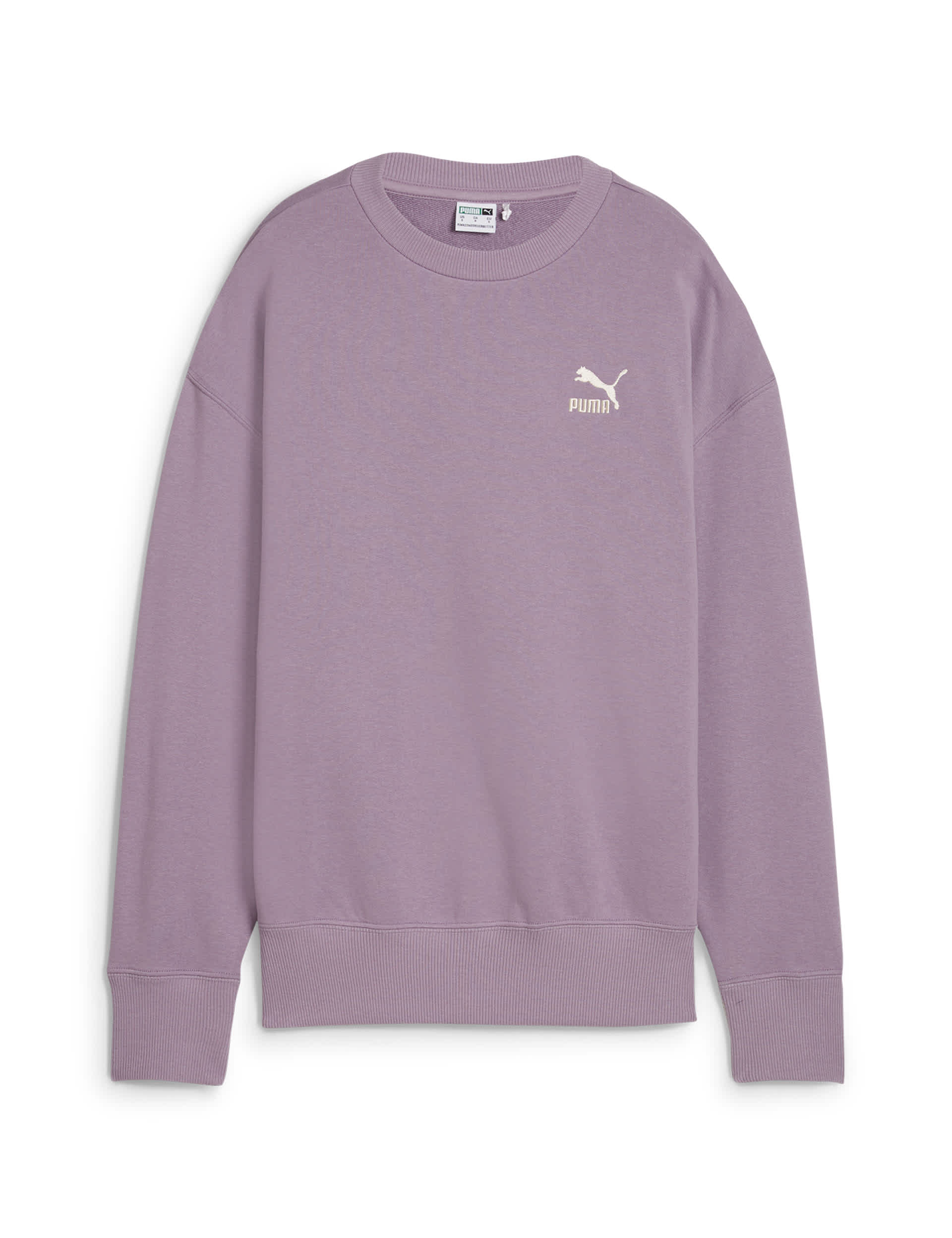 Puma Women's Better Classics Relaxed Pure Cotton Sweatshirt - Purple, Purple