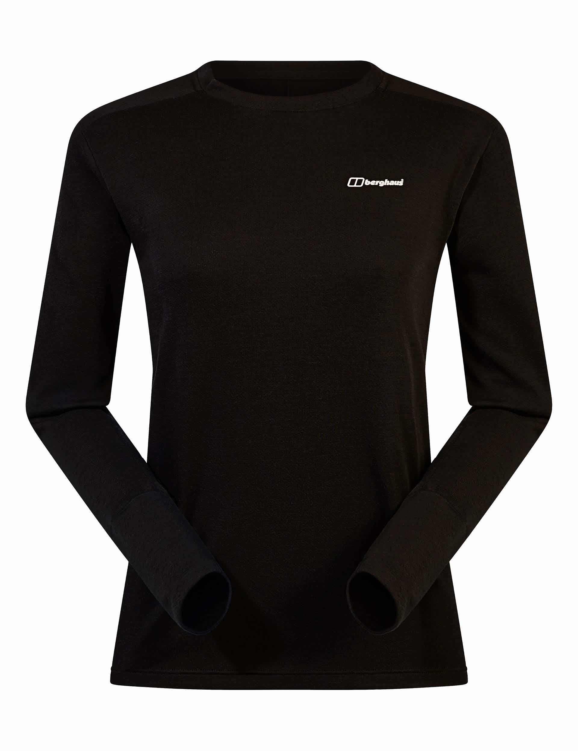 Berghaus Women's Ivyhill Crew Neck Base Layer Top - 12 - Black, Soft Pink,Black