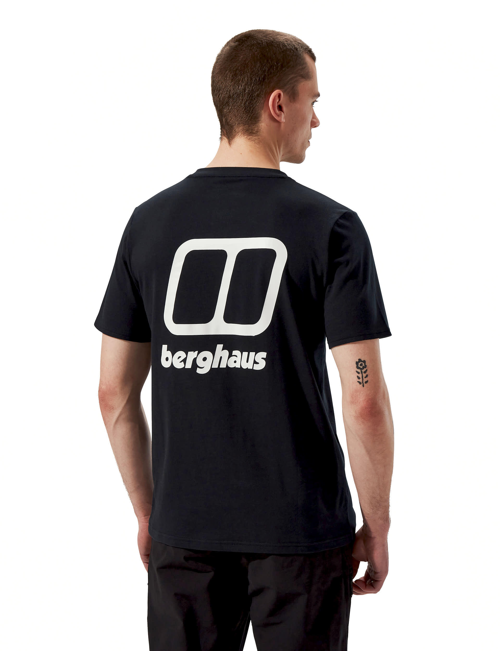 Berghaus Men's Oversized Logo Pure Cotton T-Shirt - M - Black, Black,Khaki