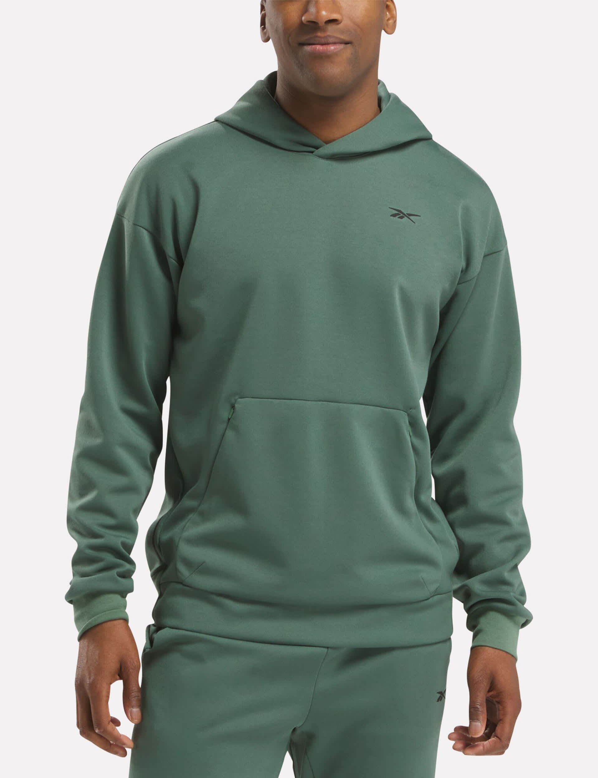 Reebok Men's Strength Hoodie - L - Teal Mix, Teal Mix