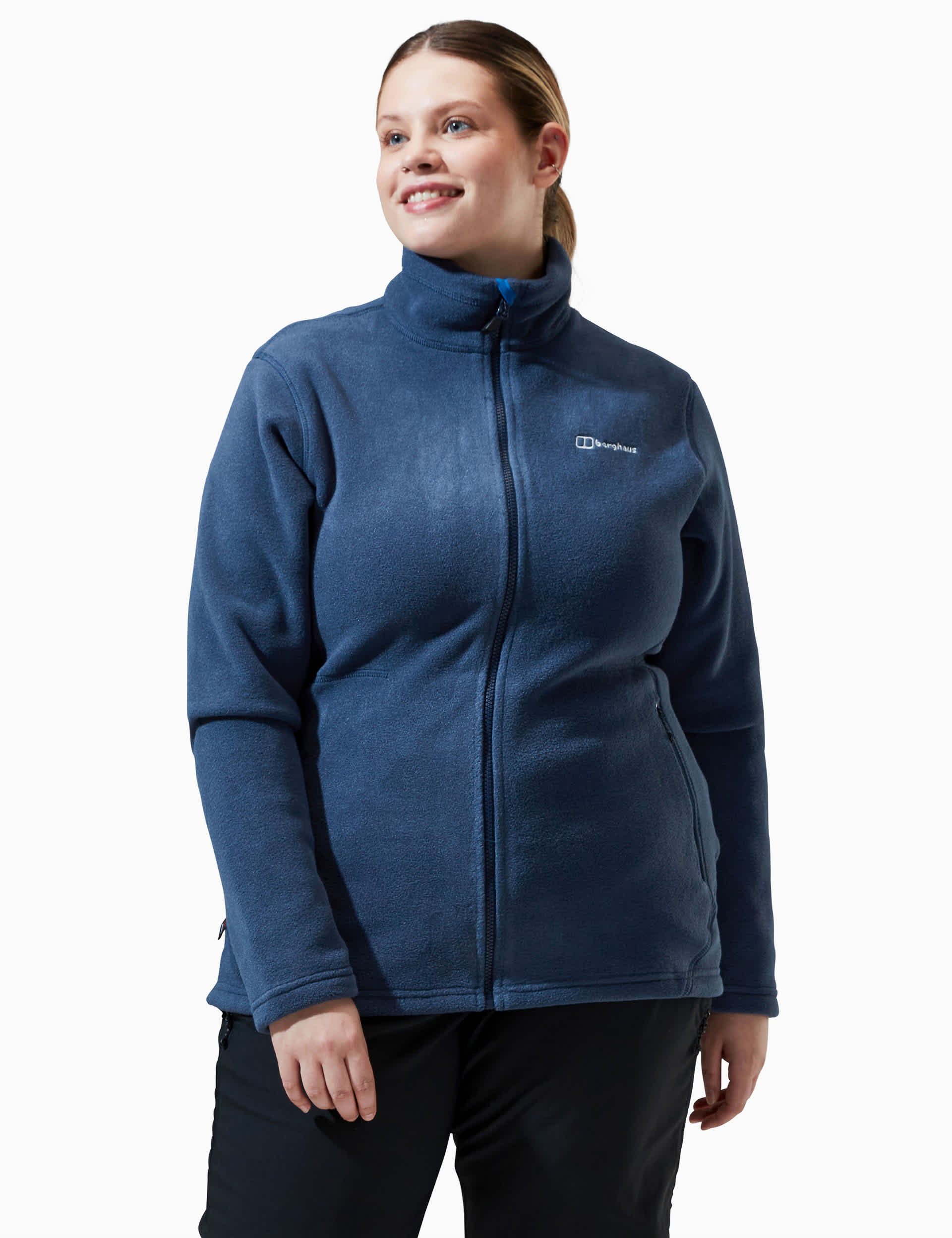 Berghaus Women's Prism InterActive Polartec Fleece Jacket - 12 - Dark Blue, Dark Blue,Black,Soft Pin