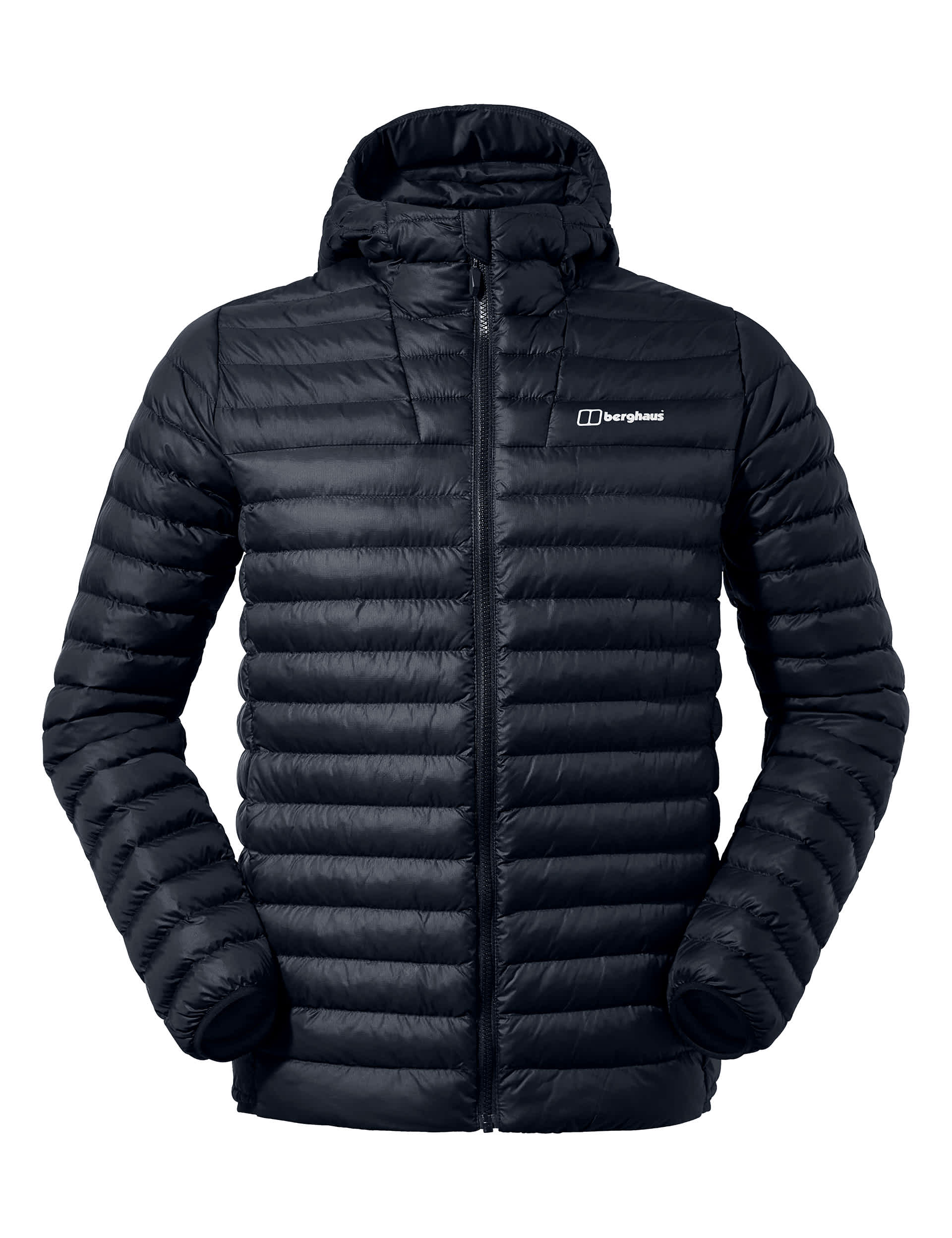 Berghaus Men's Vaskye Hooded Puffer Jacket - L - Black, Grey Mix,Black,Dark Blue