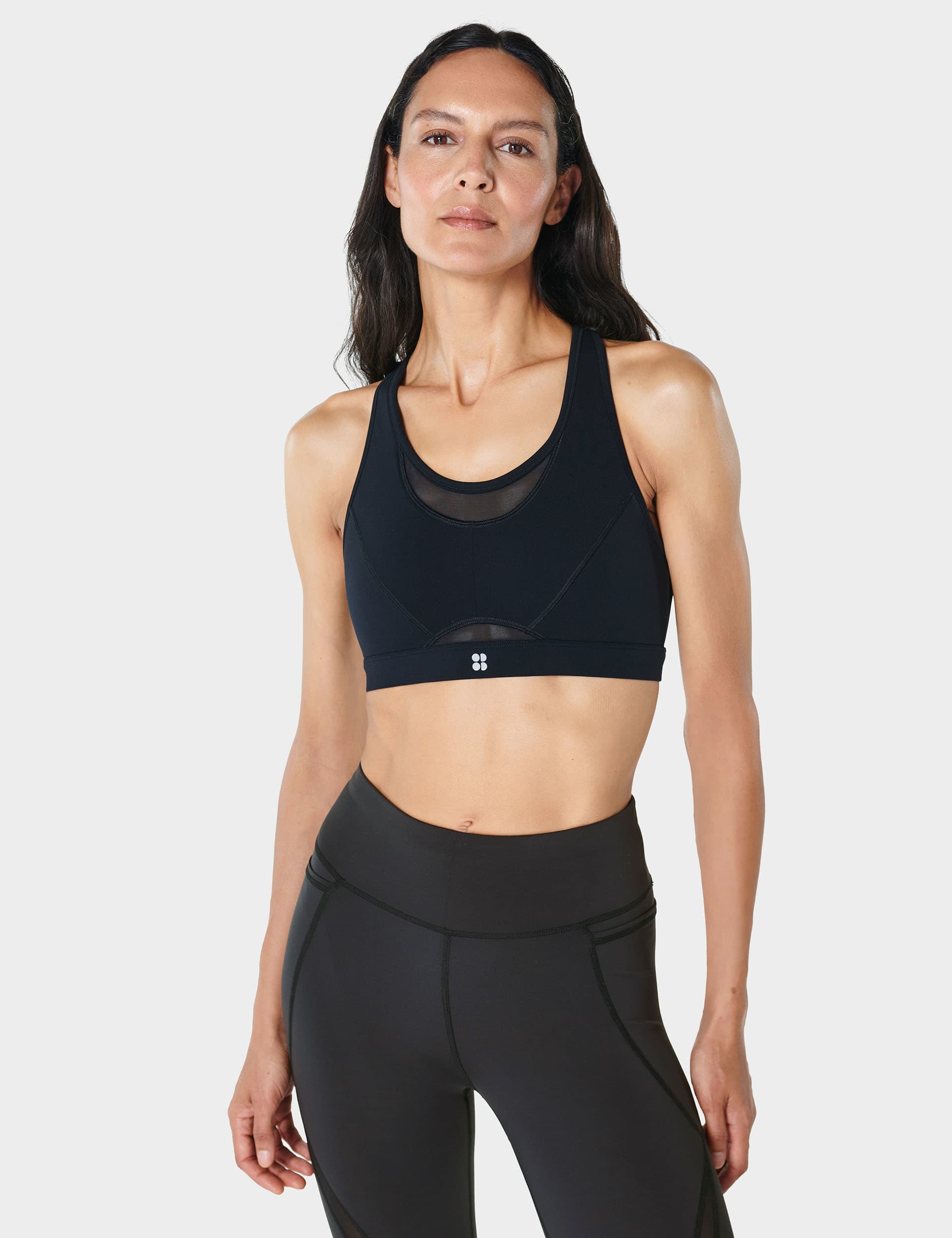 Sweaty Betty Women's Power Icon Non Wired Sports Bra (B-E) - 32D - Black, Black