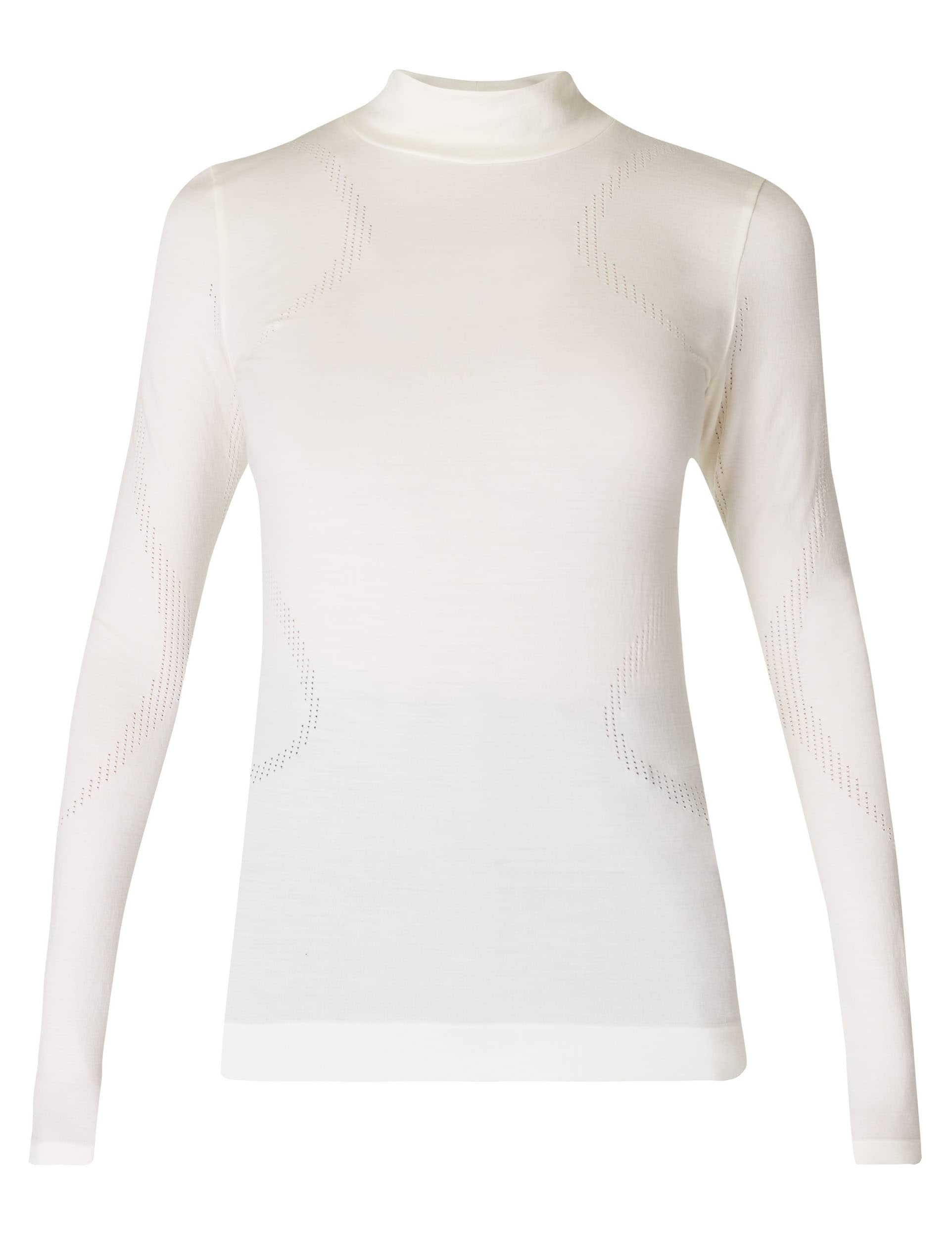 Sweaty Betty Women's Wool Blend High Neck Base Layer Top - Soft White, Soft White