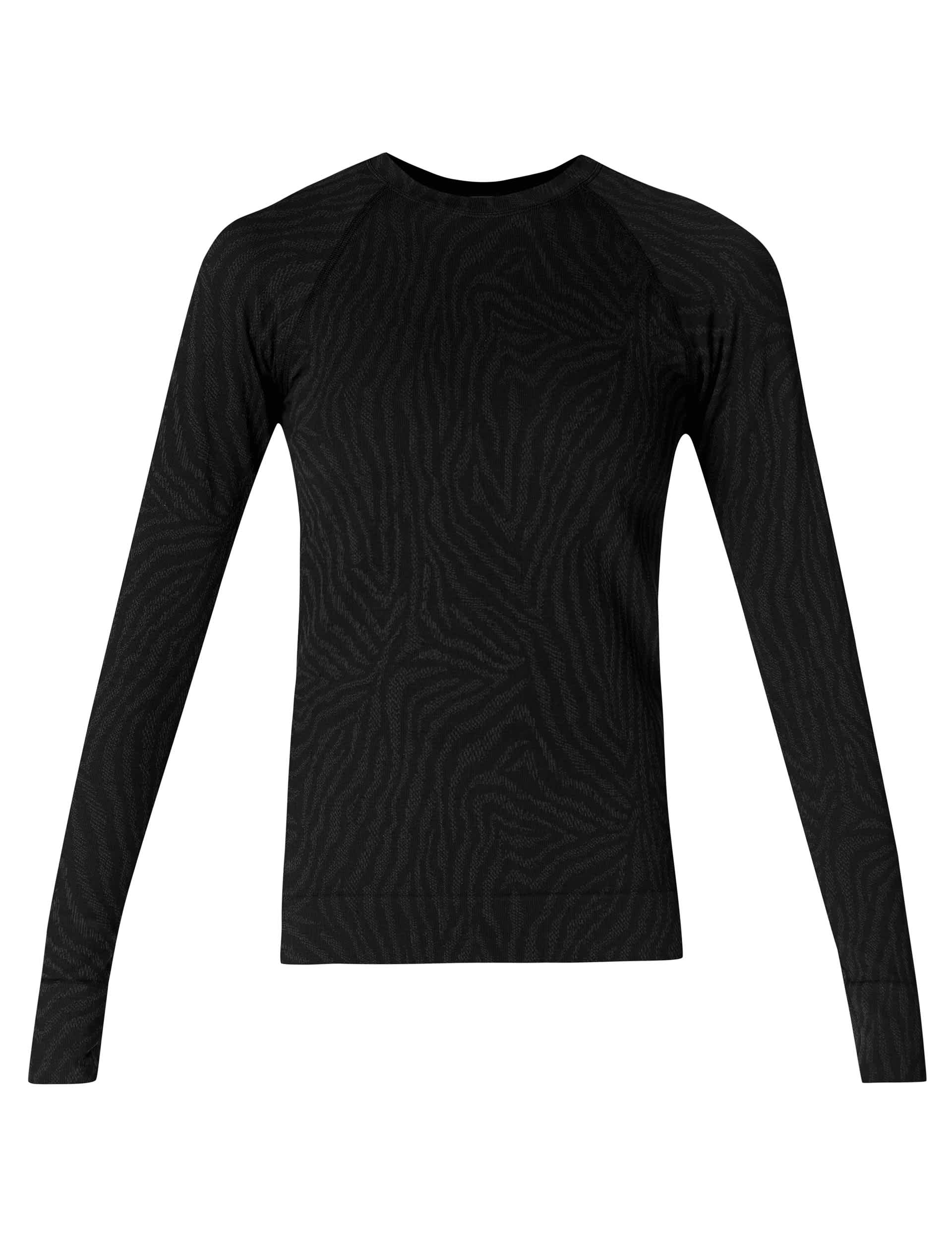 Sweaty Betty Women's Animal Print Crew Neck Base Layer Top - Black Mix, Black Mix