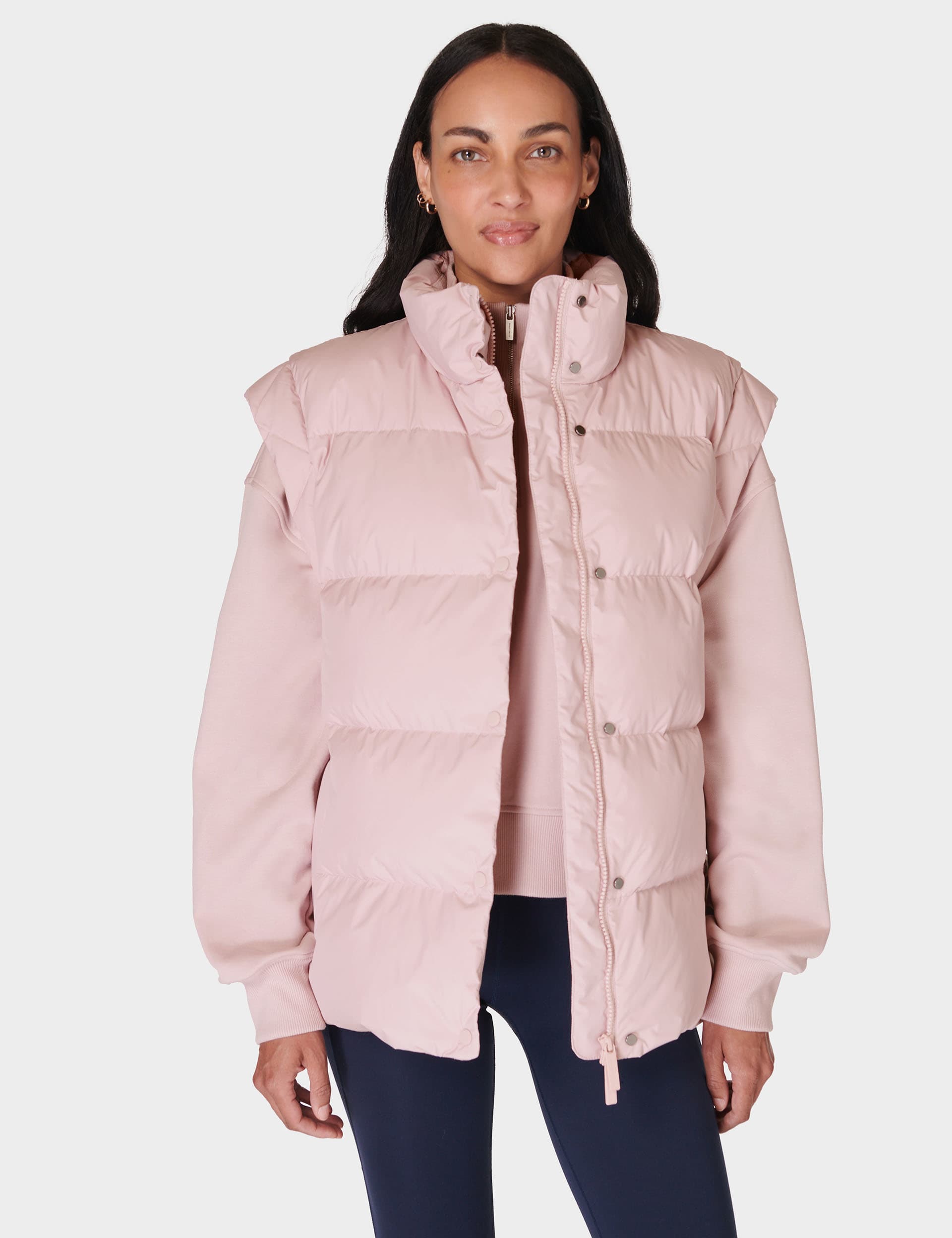 Sweaty Betty Women's Nimbus Padded Funnel Neck Puffer Gilet - Pink, Pink