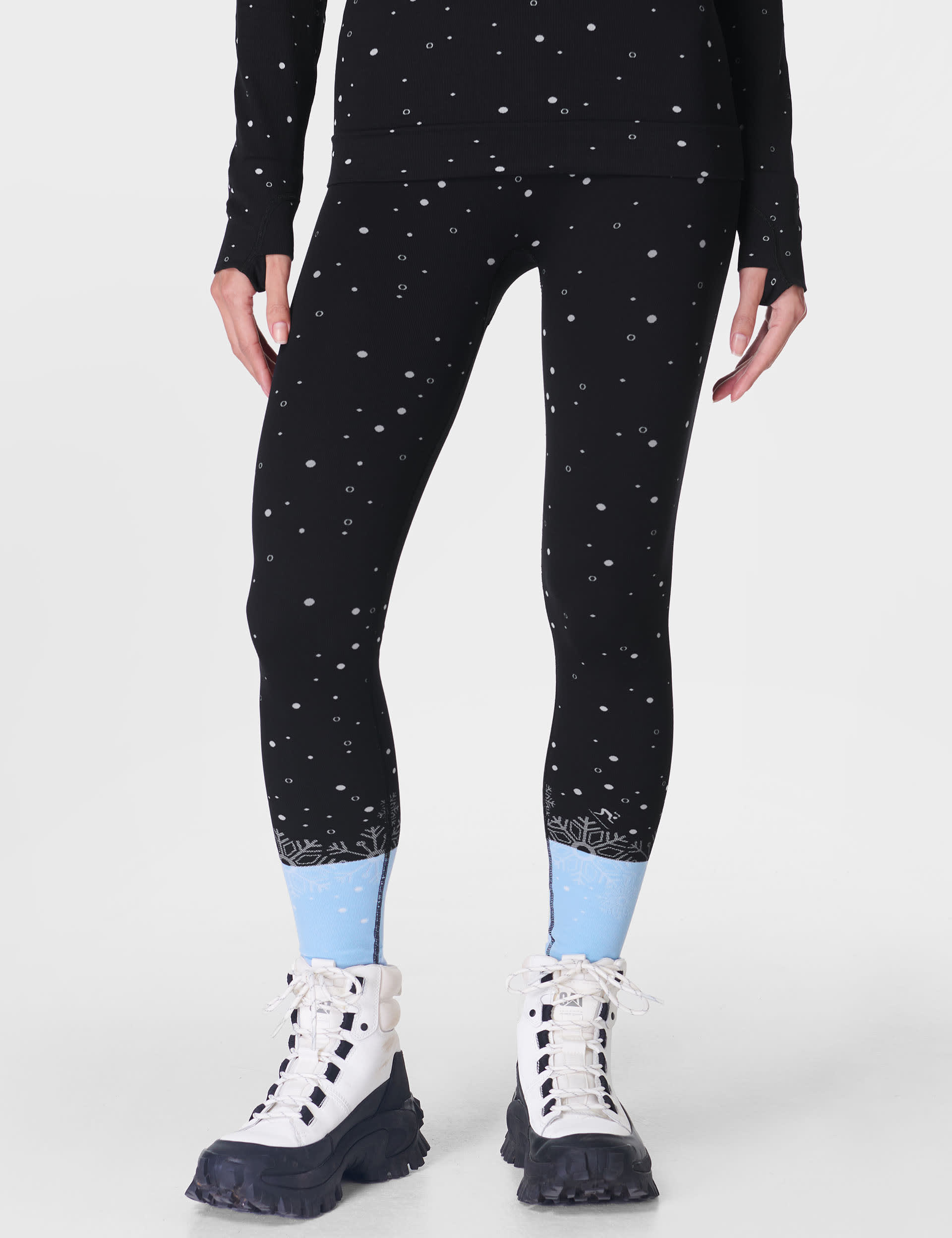 Sweaty Betty Women's Snowflake High Waisted Leggings - M - Black Mix, Black Mix