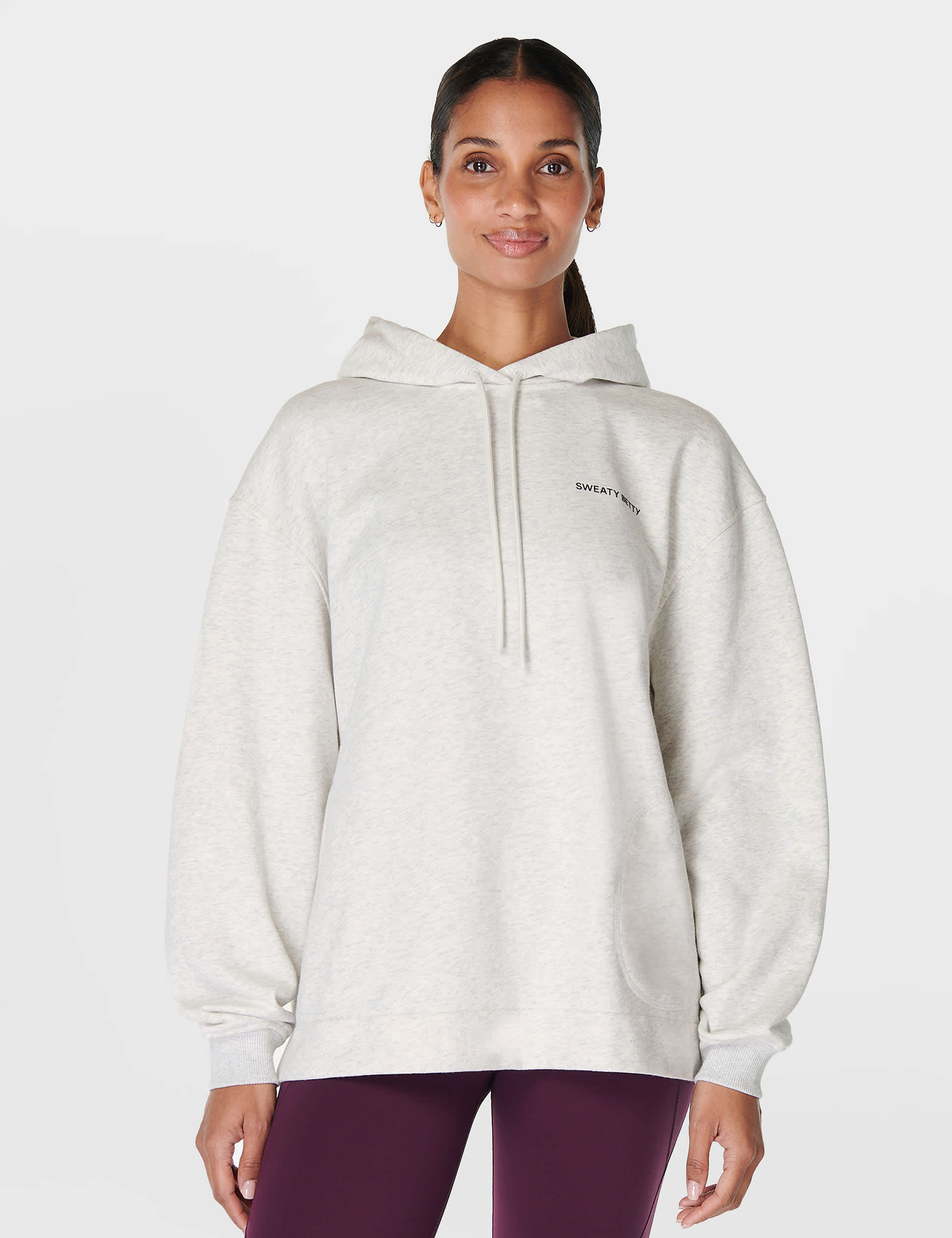 Sweaty Betty Women's Revive Cotton Rich Longline Hoodie - S-M - Grey, Grey