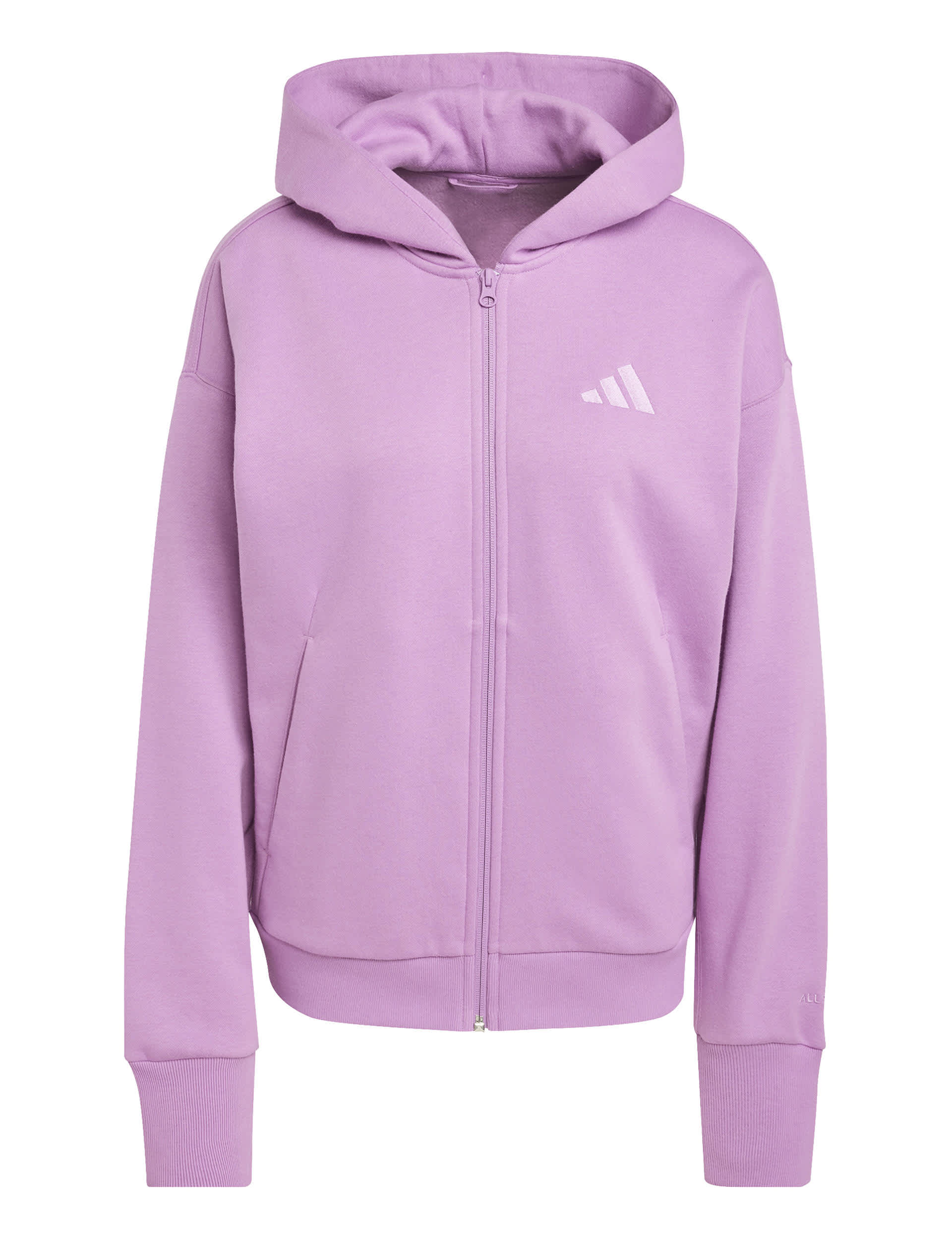 Adidas Women's All SZN Cotton Rich Fleece Zip Up Hoodie - Light Purple, Light Purple