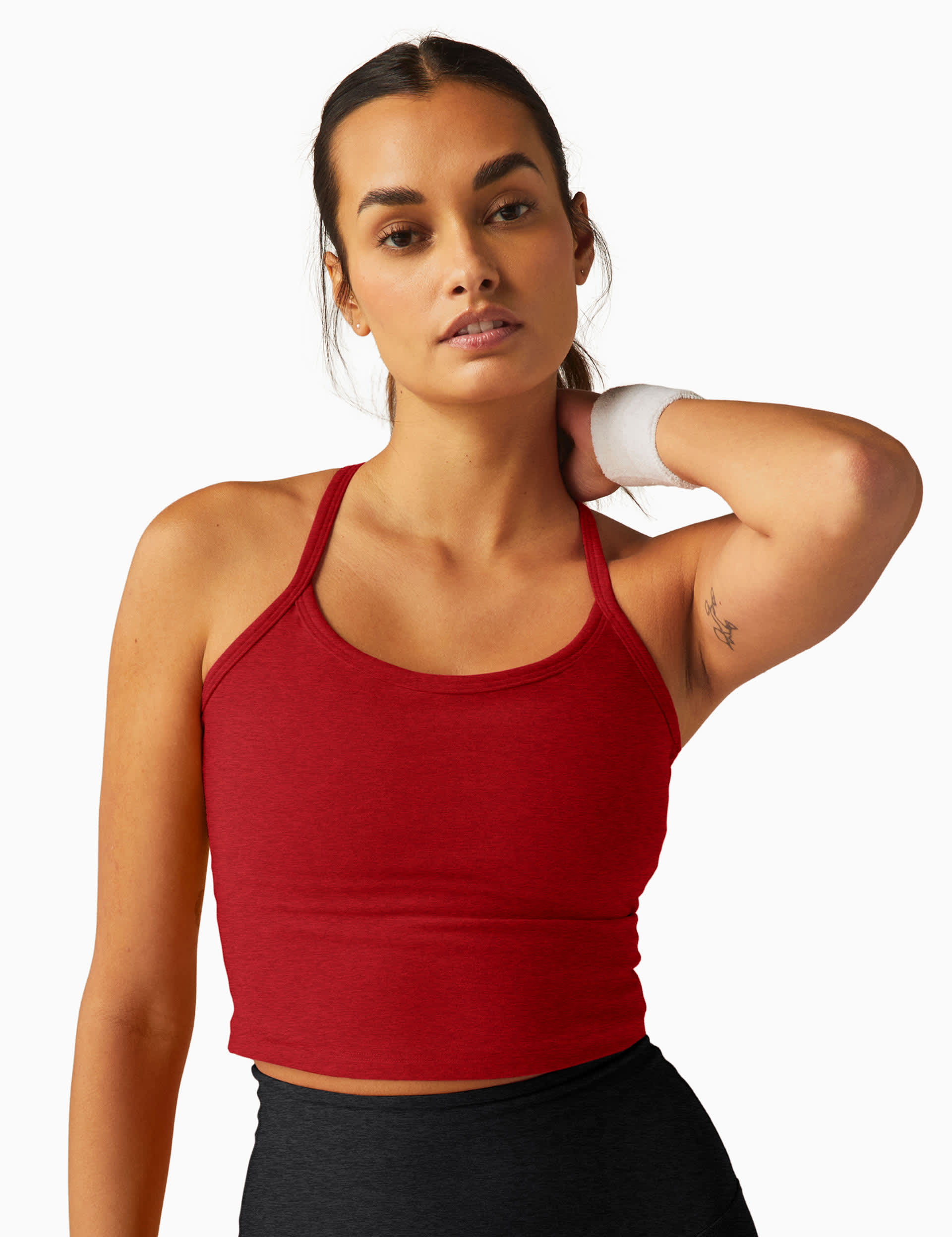 Beyond Yoga Women's Spacedye Strappy Racer Back Vest Top - L - Red, Red