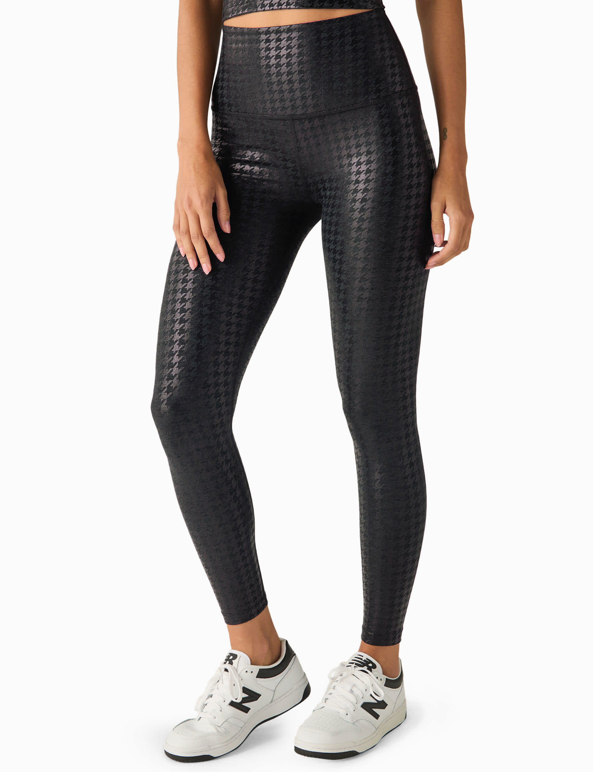 Beyond Yoga Women's Caught In The Midi High Waisted 7/8 Leggings - Black Mix, Black Mix