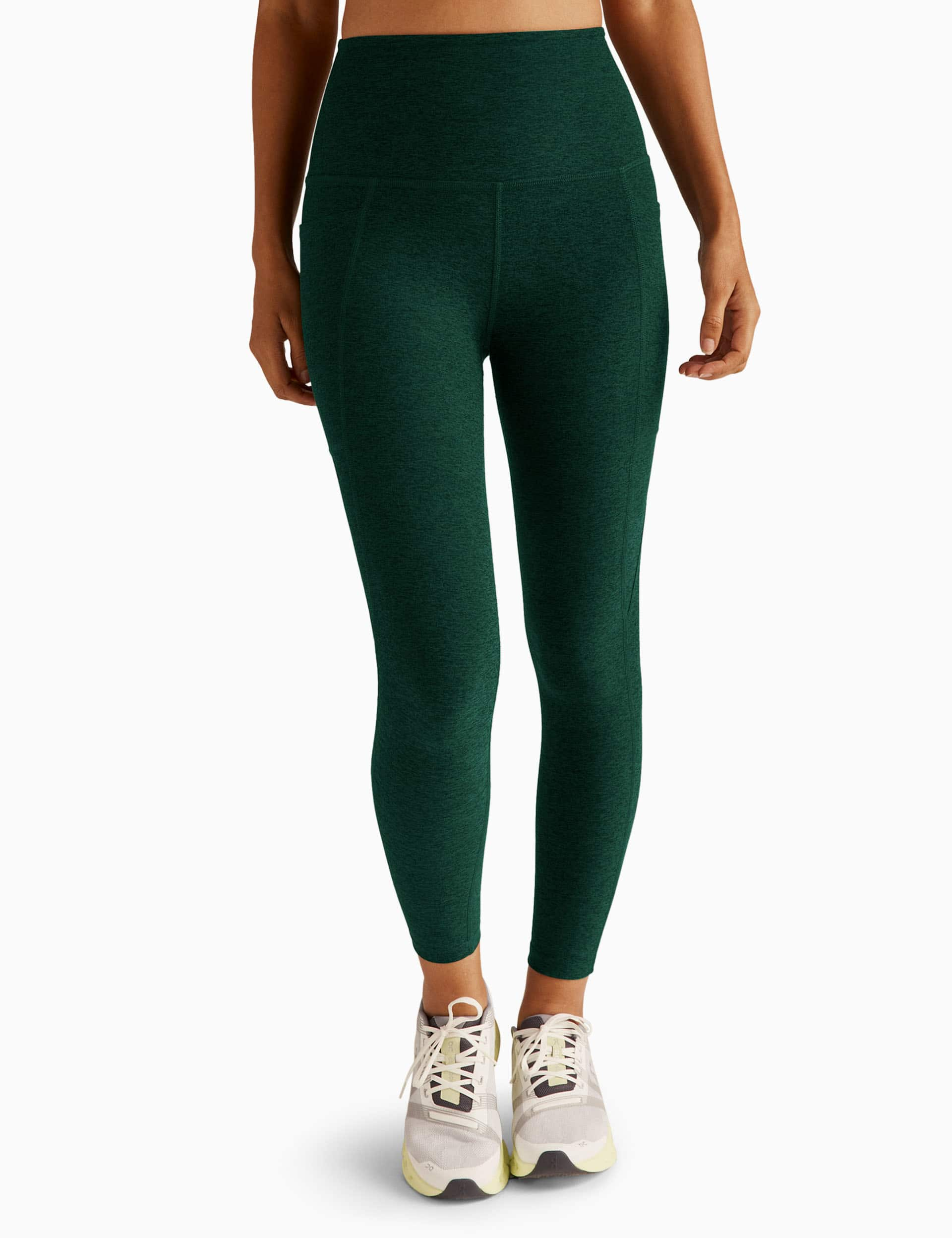 Beyond Yoga Women's Spacedye Out of Pocket High Waisted Leggings - M - Dark Green, Dark Green