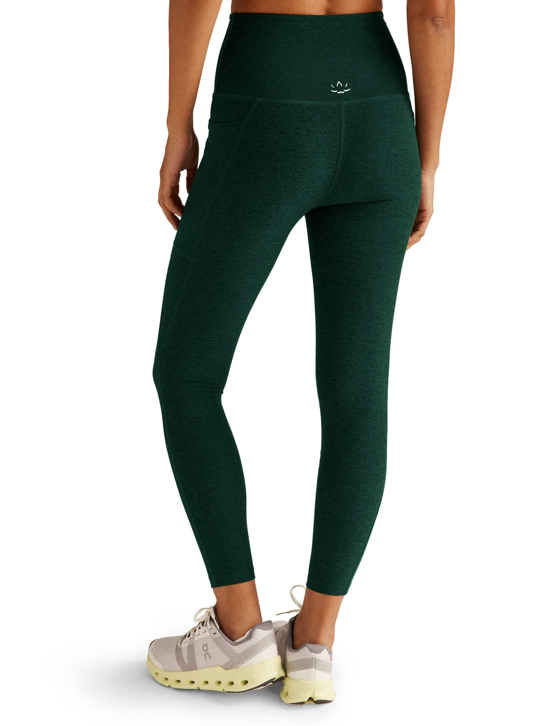 Beyond Yoga Women's Spacedye Out of Pocket High Waisted Leggings - Dark Green, Dark Green