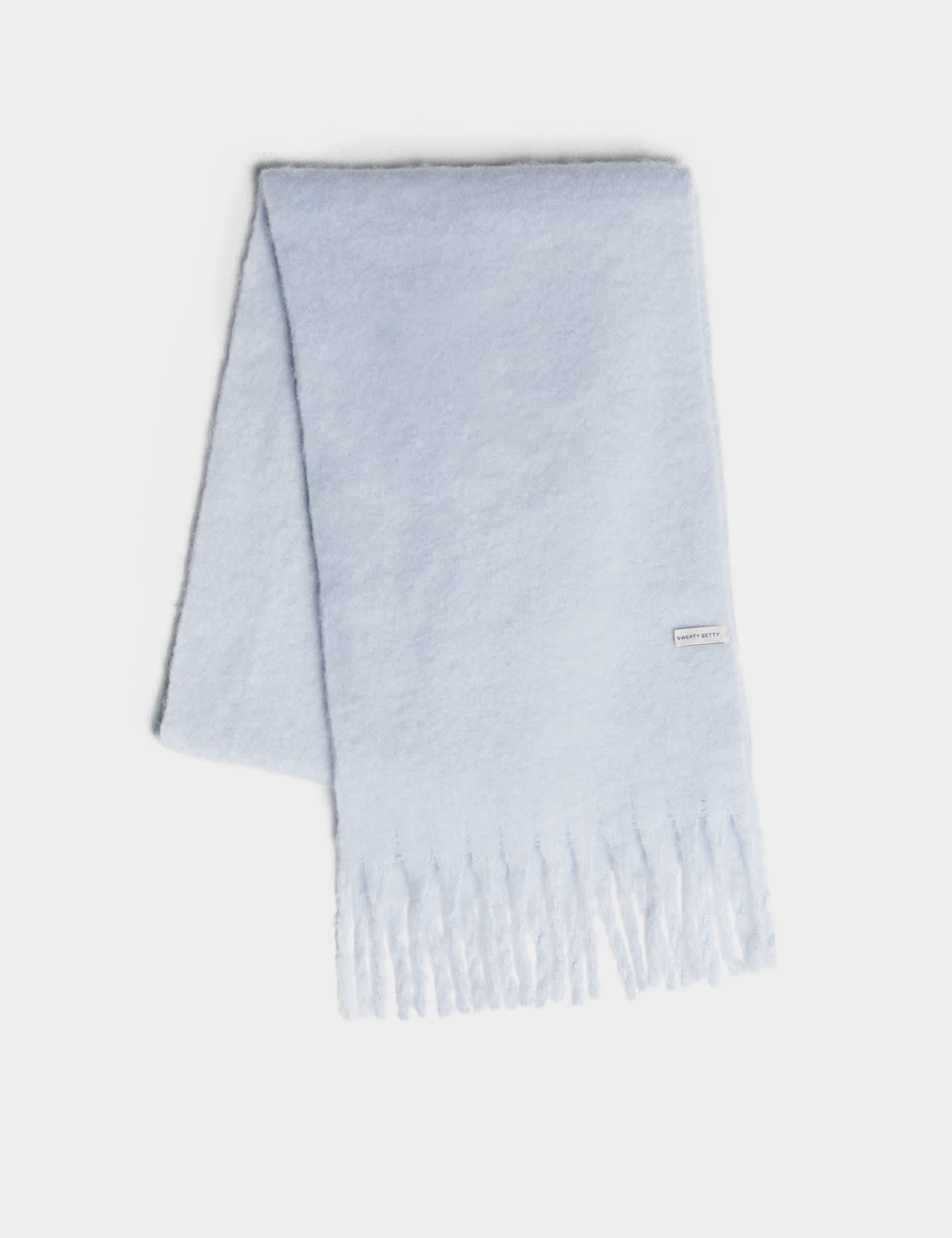 Sweaty Betty Women's Soft Cloud Knitted Tassel Scarf - Light Blue, Light Blue