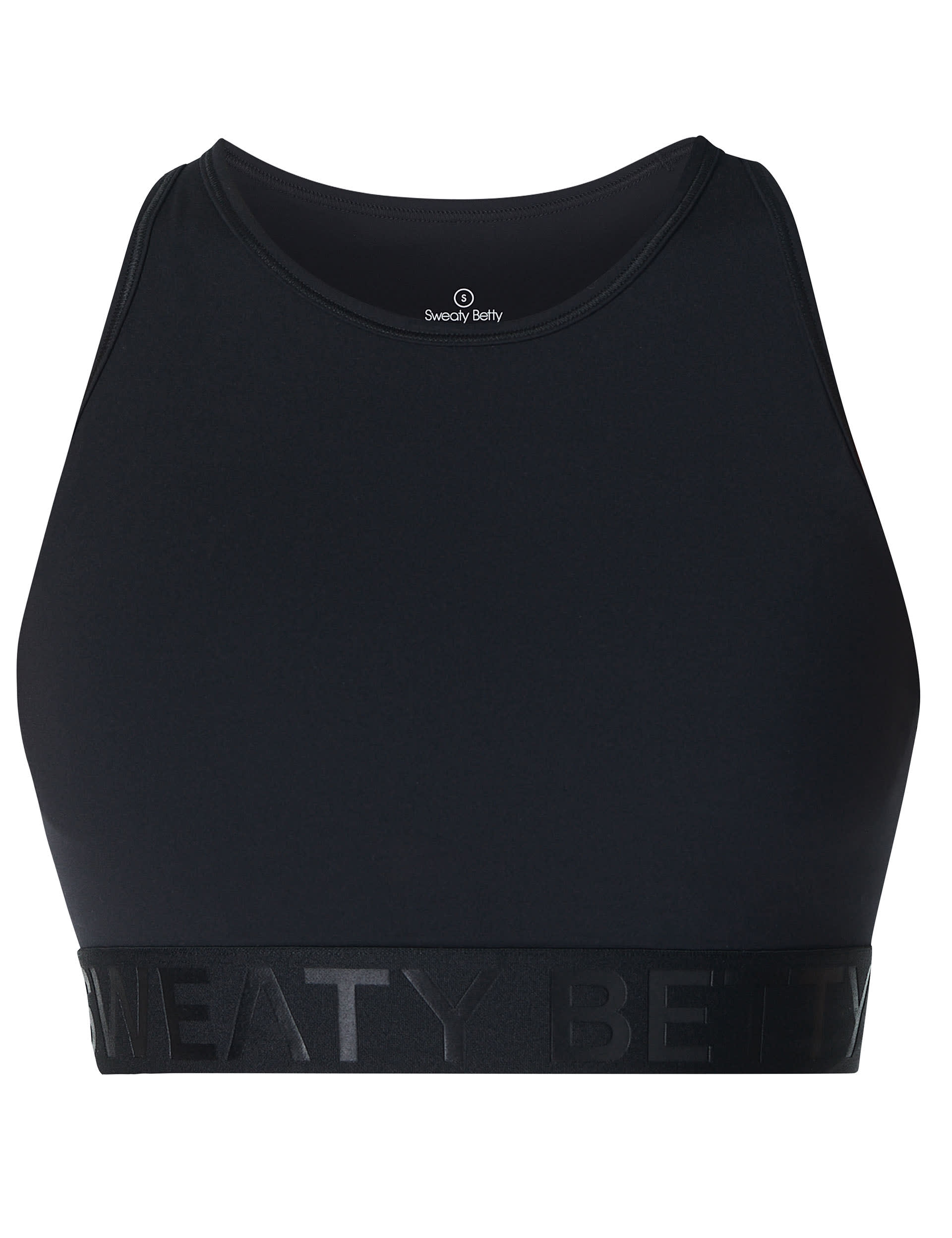 Sweaty Betty Women's Power Logo Padded Crop Top - Black, Black