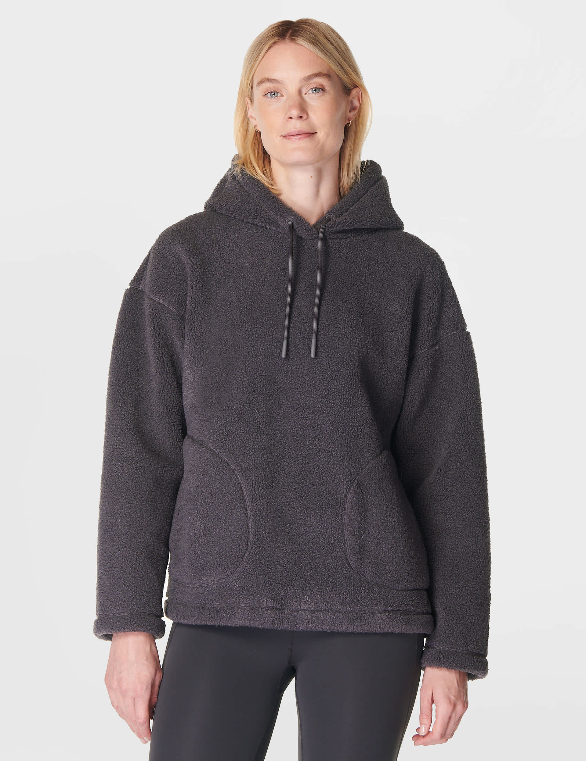 Sweaty Betty Women's Fleece Relaxed Hoodie - M - Dark Grey, Dark Grey