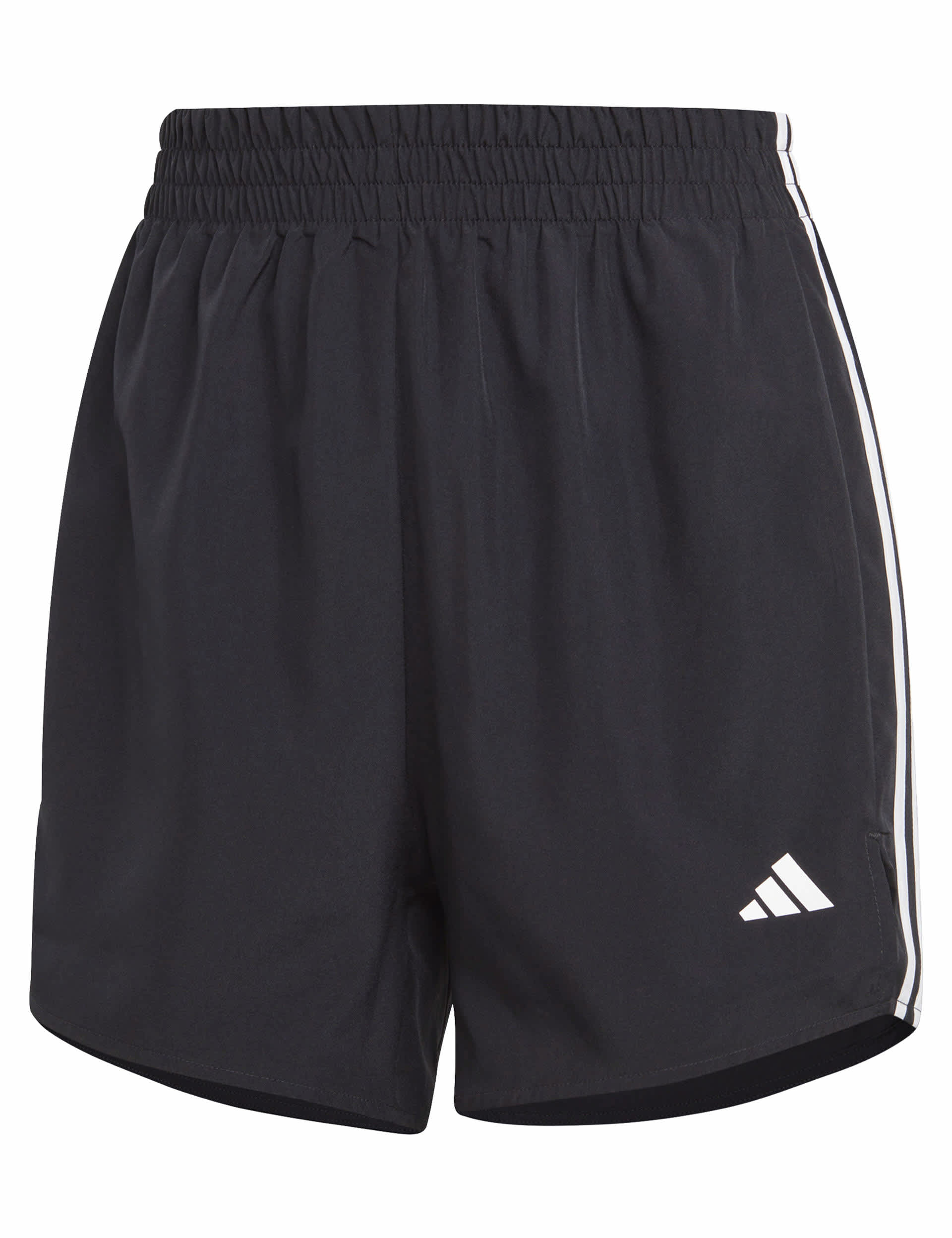 Adidas Women's 3-Stripes Woven High Waisted Gym Shorts - L - Black, Black