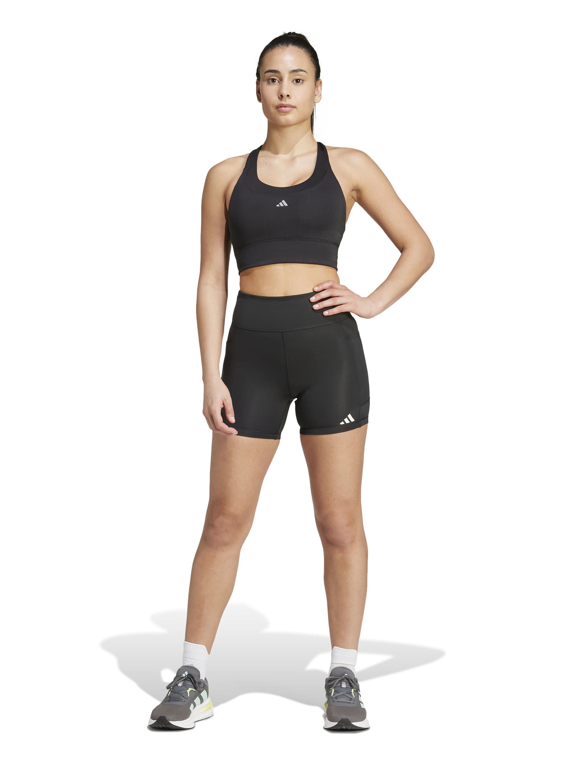 Adidas Women's Own The Run High Waisted Running Shorts - M - Black, Black