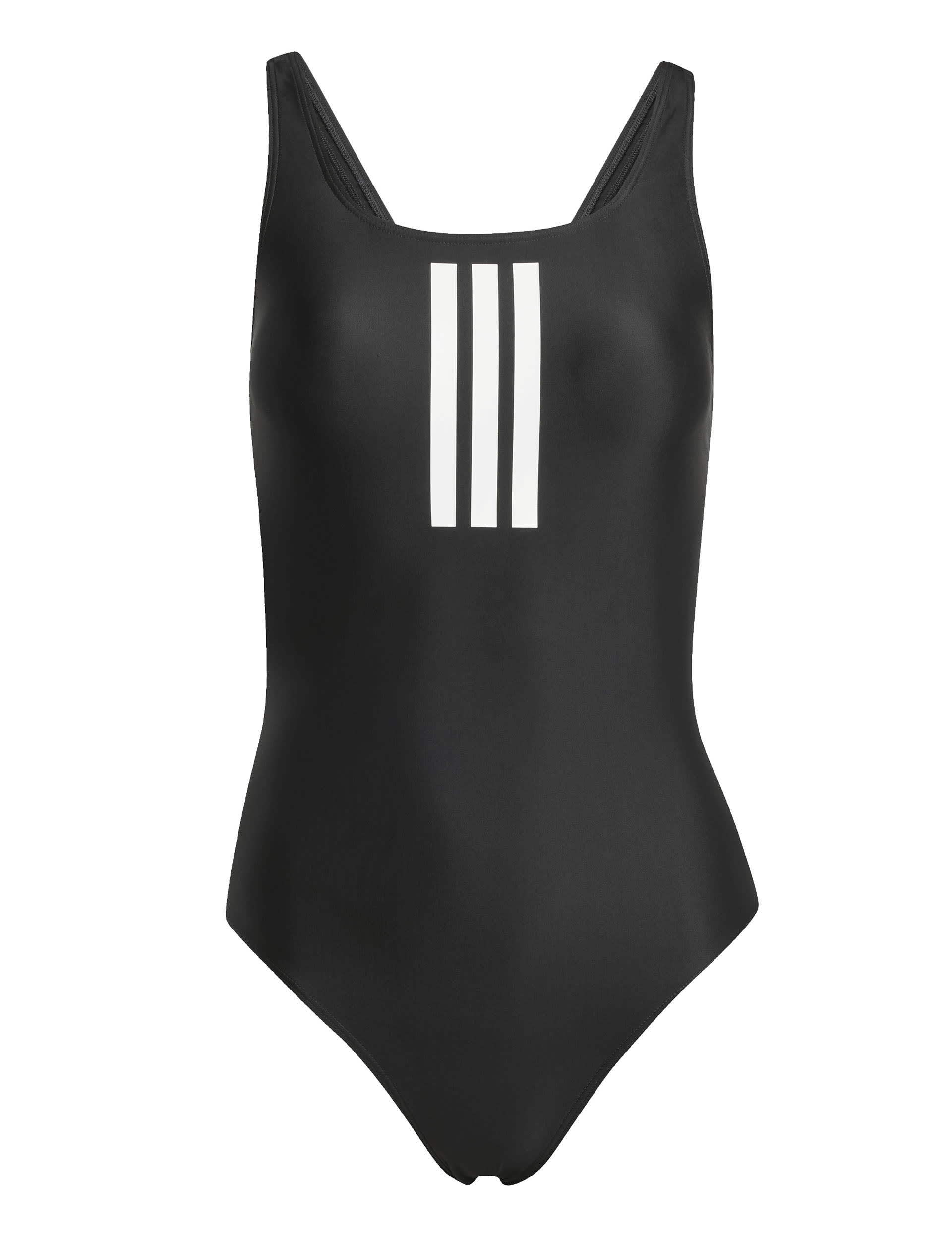 Adidas Women's 3-Stripes Scoop Neck Swimsuit - 32 - Black, Black