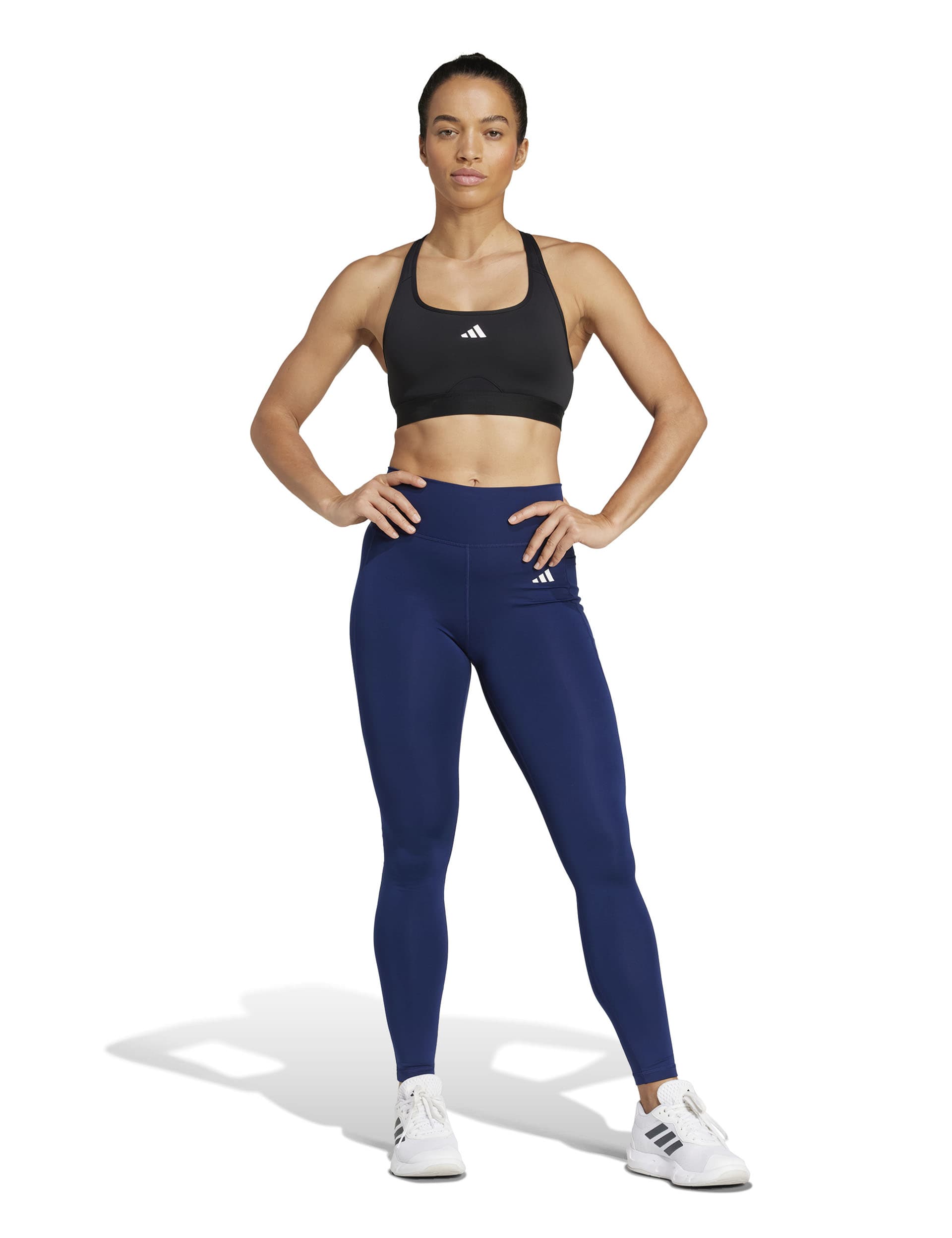 Adidas Women's Optime Essentials Stash Pocket Leggings - Cobalt, Cobalt