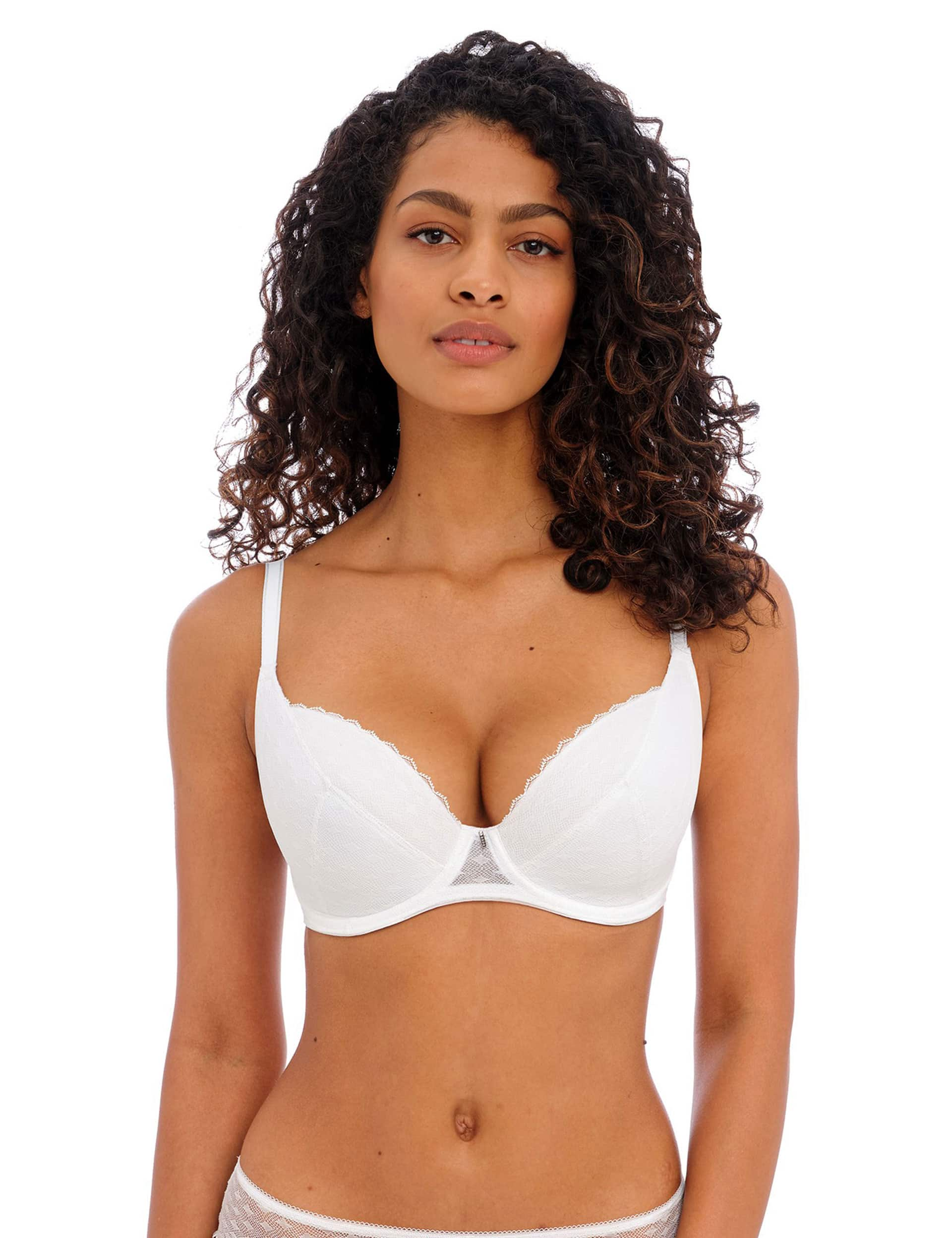 Freya Women's Signature Lace Wired Plunge Bra - 32D - White, White