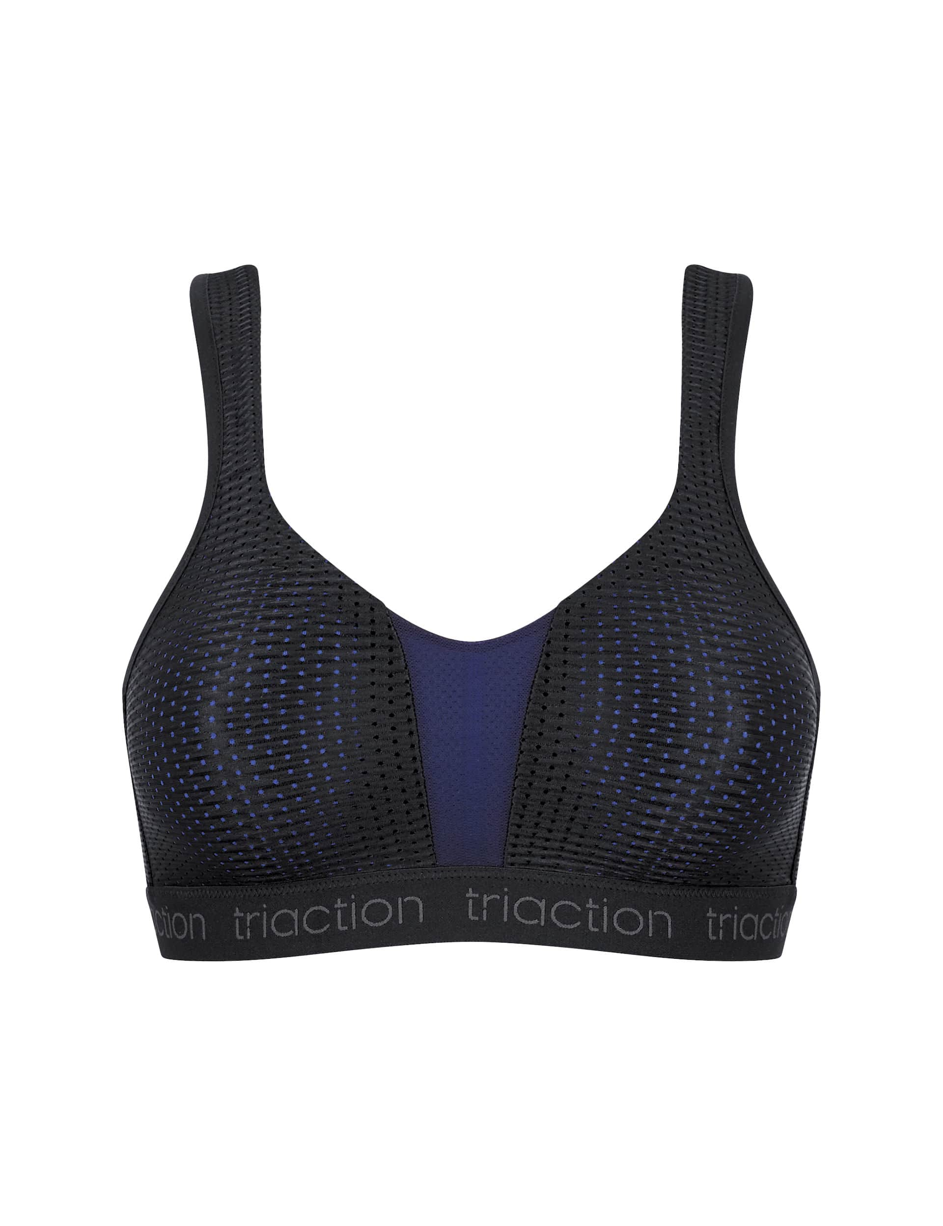 Triumph Women's Triaction Energy Lite Non Wired Sports Bra - 36B - Black, Black