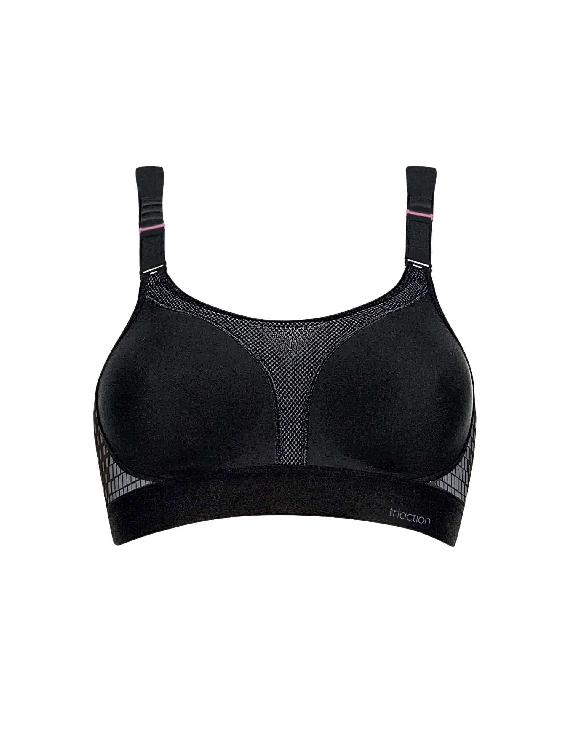 Triumph Women's Triaction Extreme Lite Non-Wired Sports Bra - 36C - Black, Black