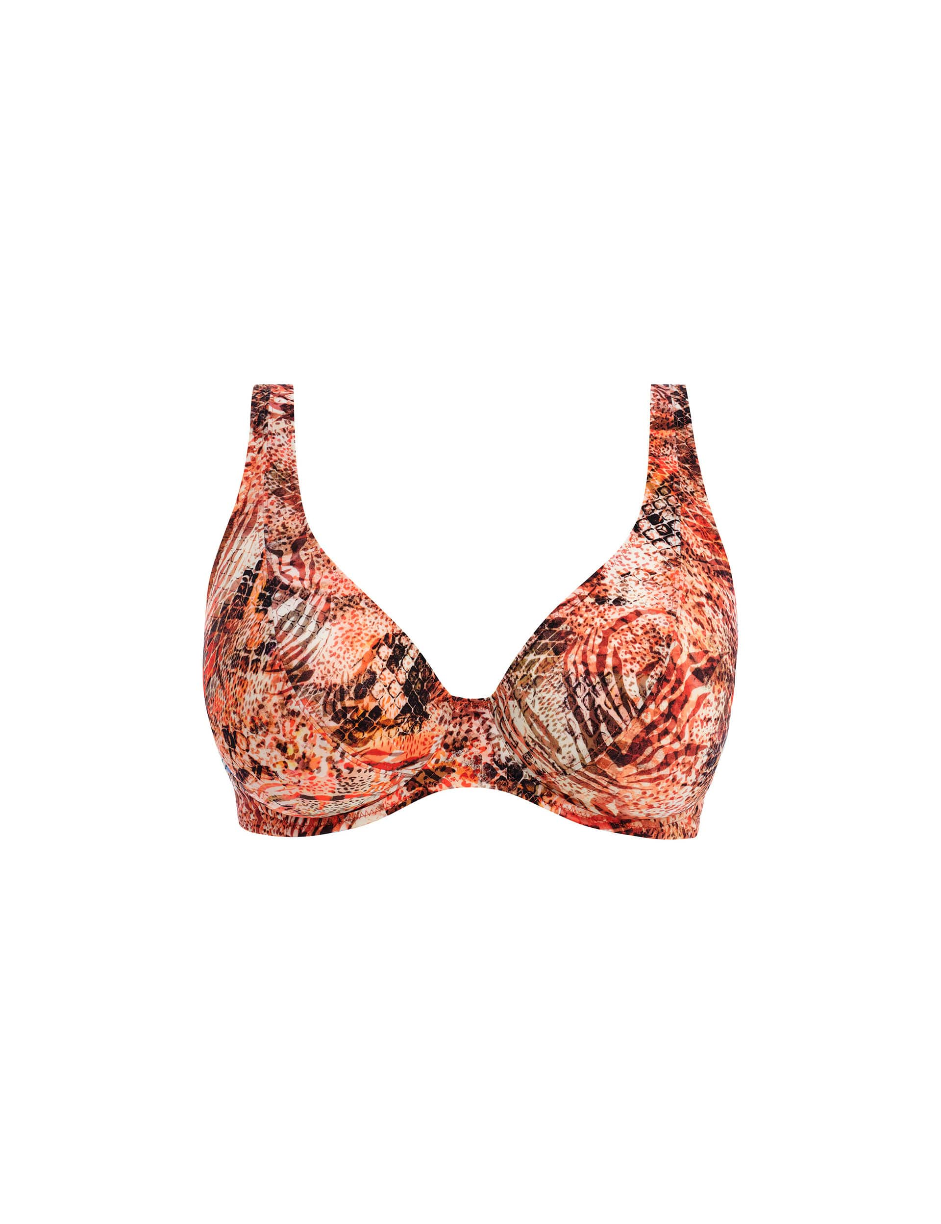 Freya Women's Desert Cat Animal Print Wired Bikini Top - 34DD - Multi, Multi