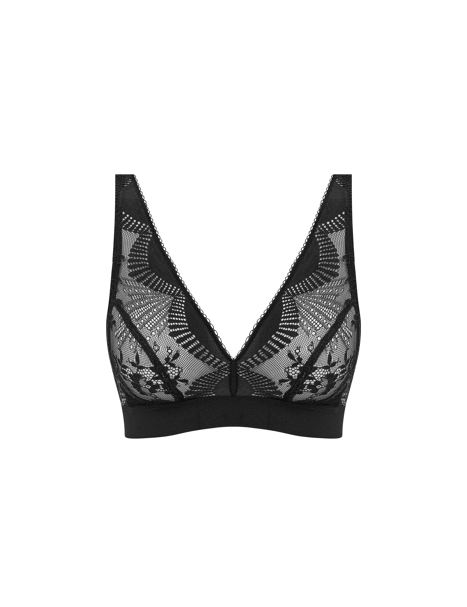 Wacoal Women's Sensu Lace Non Wired Bralette (A-E) - M - Black, Black