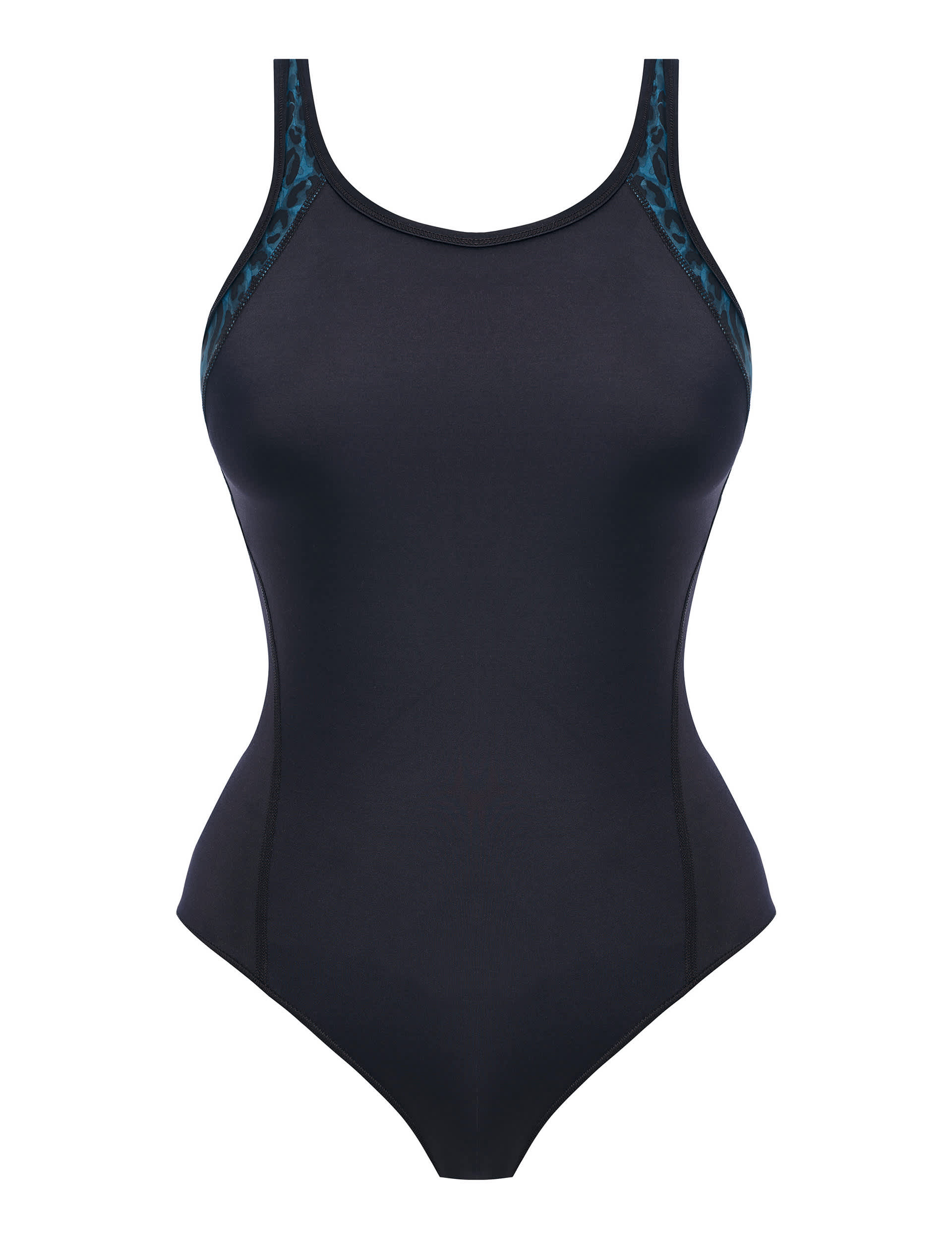 Freya Women's Freestyle Wired Scoop Neck Swimsuit - 38D - Blue Mix, Blue Mix