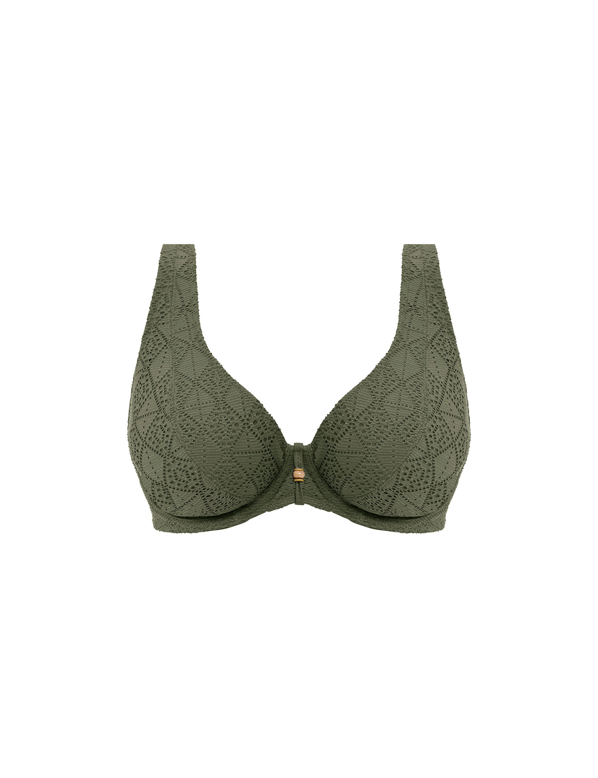 Freya Women's Nomad Nights Wired Plunge Bikini Top (D-HH) - 36DD - Green, Green