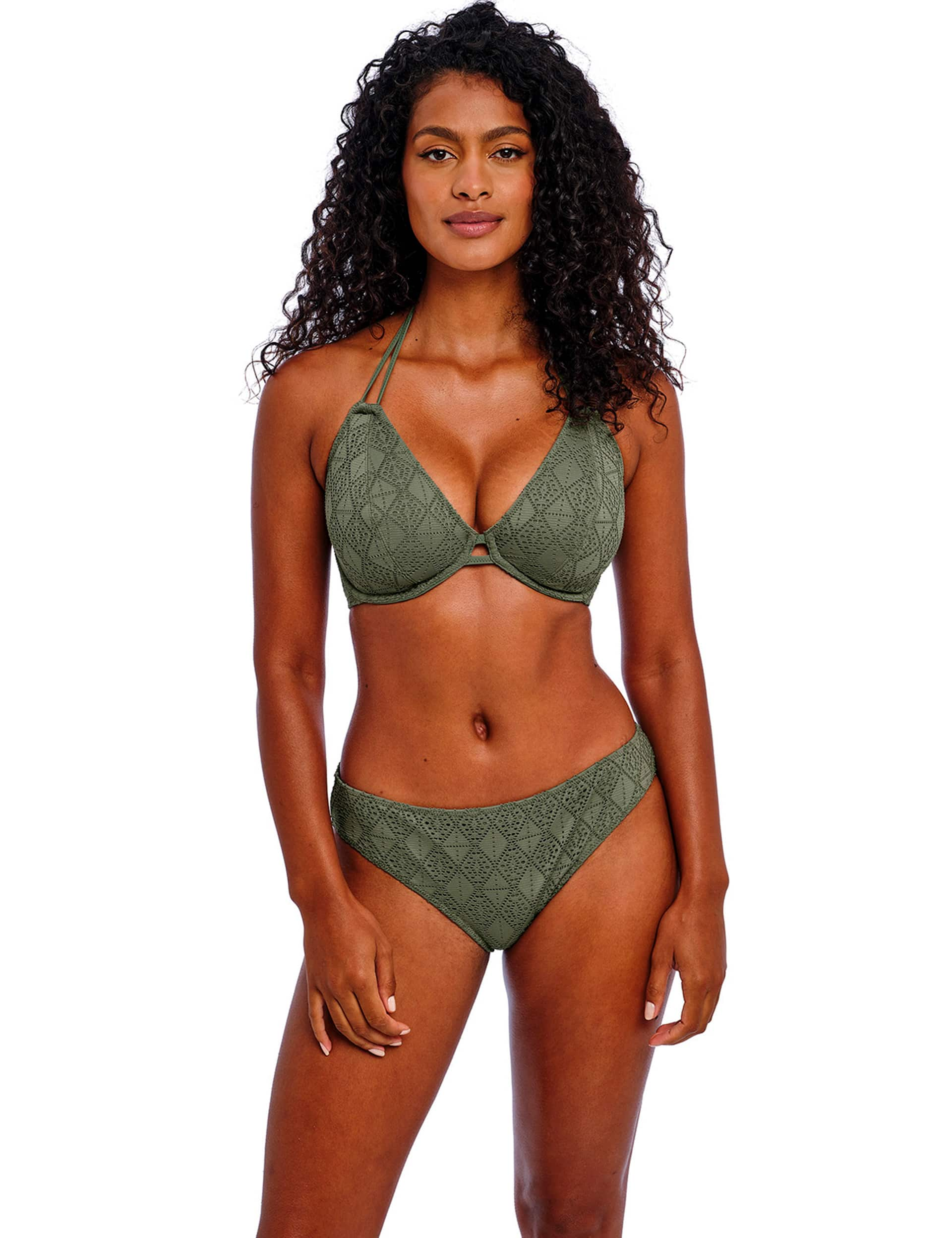 Freya Women's Nomad Nights High Leg Bikini Bottoms - Green, Green