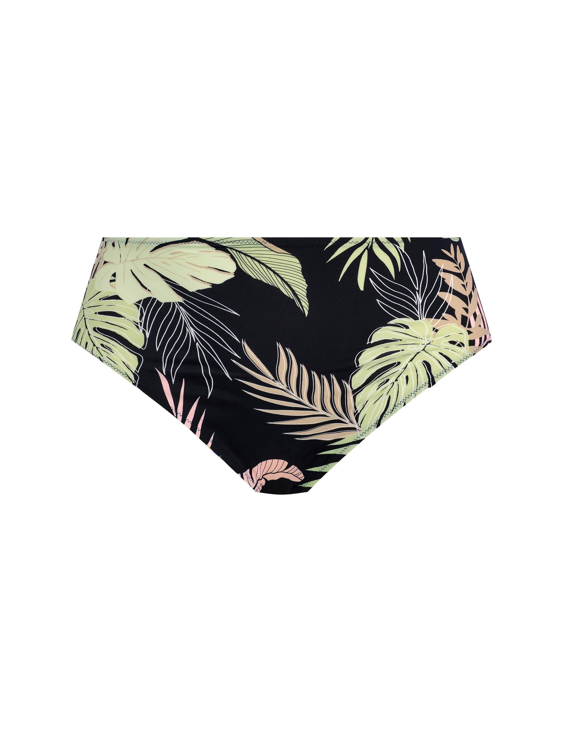 Elomi Women's Tropical Retreat Floral Bikini Bottoms - 16 - Black, Black