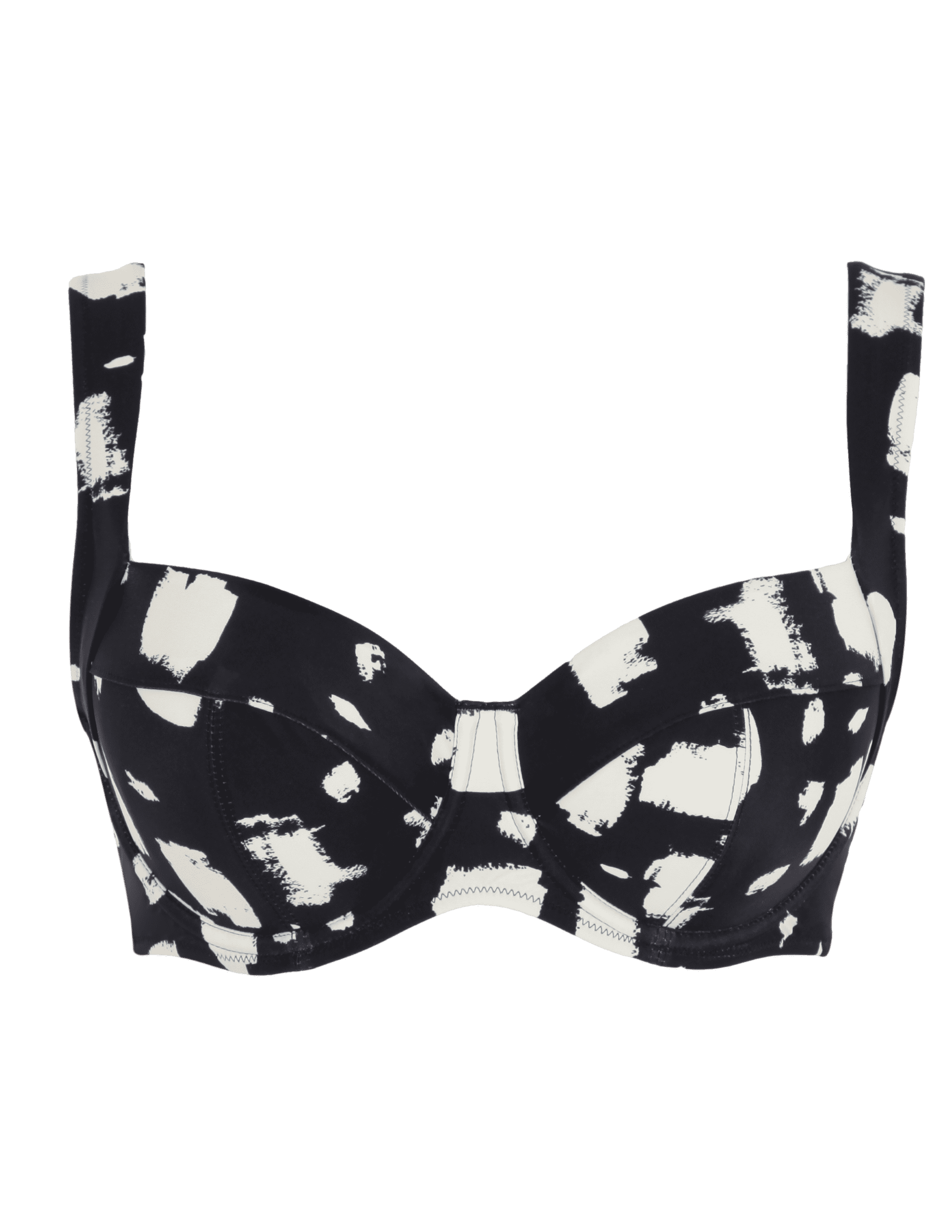 Panache Women's Black Sand Olivia Printed Wired Bikini Top - 34JJ - Black Mix, Black Mix