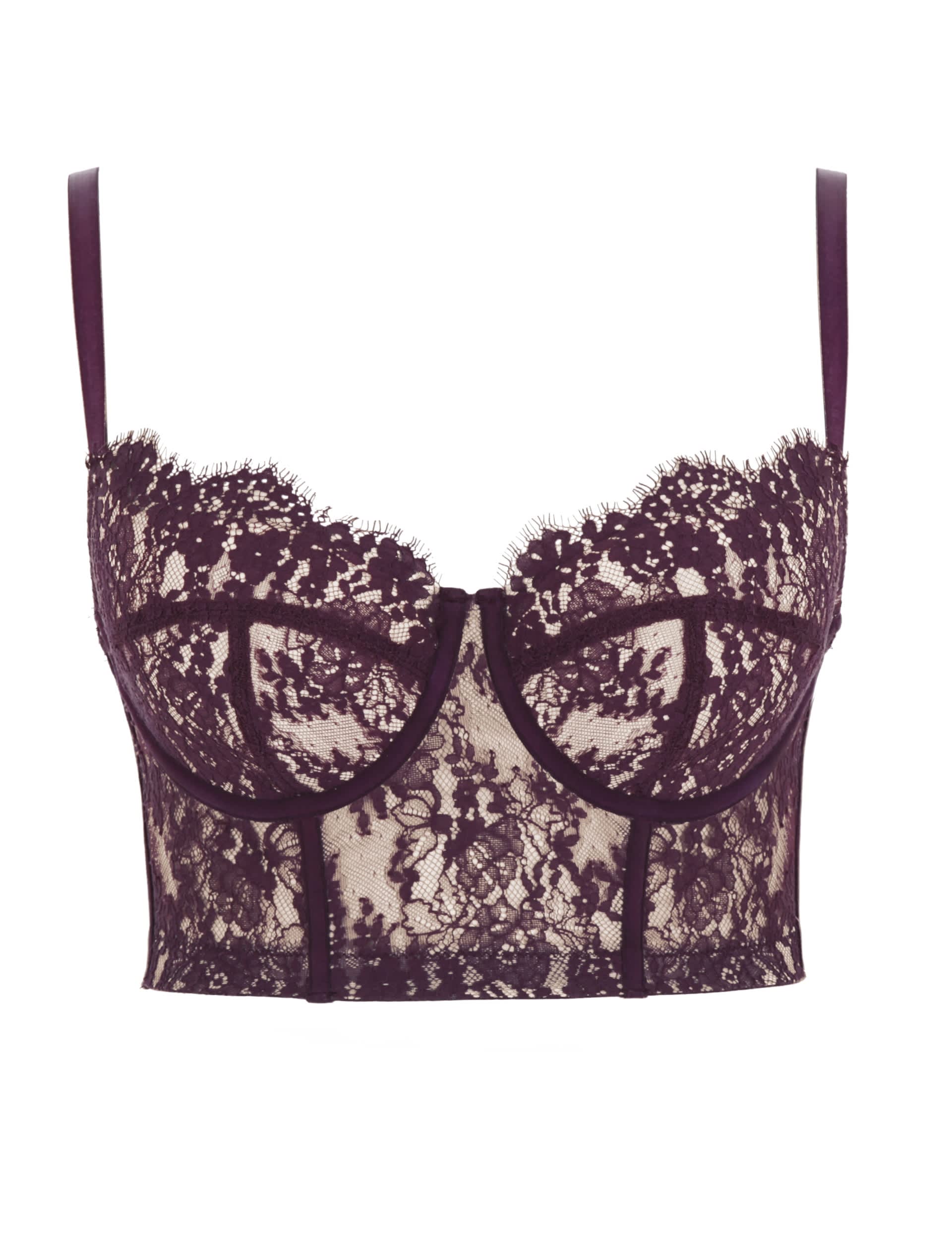 Panache Women's Carmen Lace Bustier - 34G - Purple, Purple