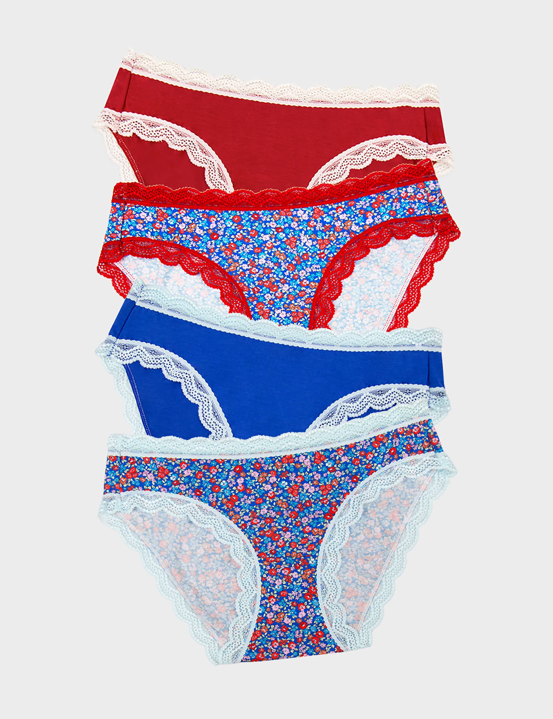 Stripe & Stare Women's 4pk Bikini Knickers