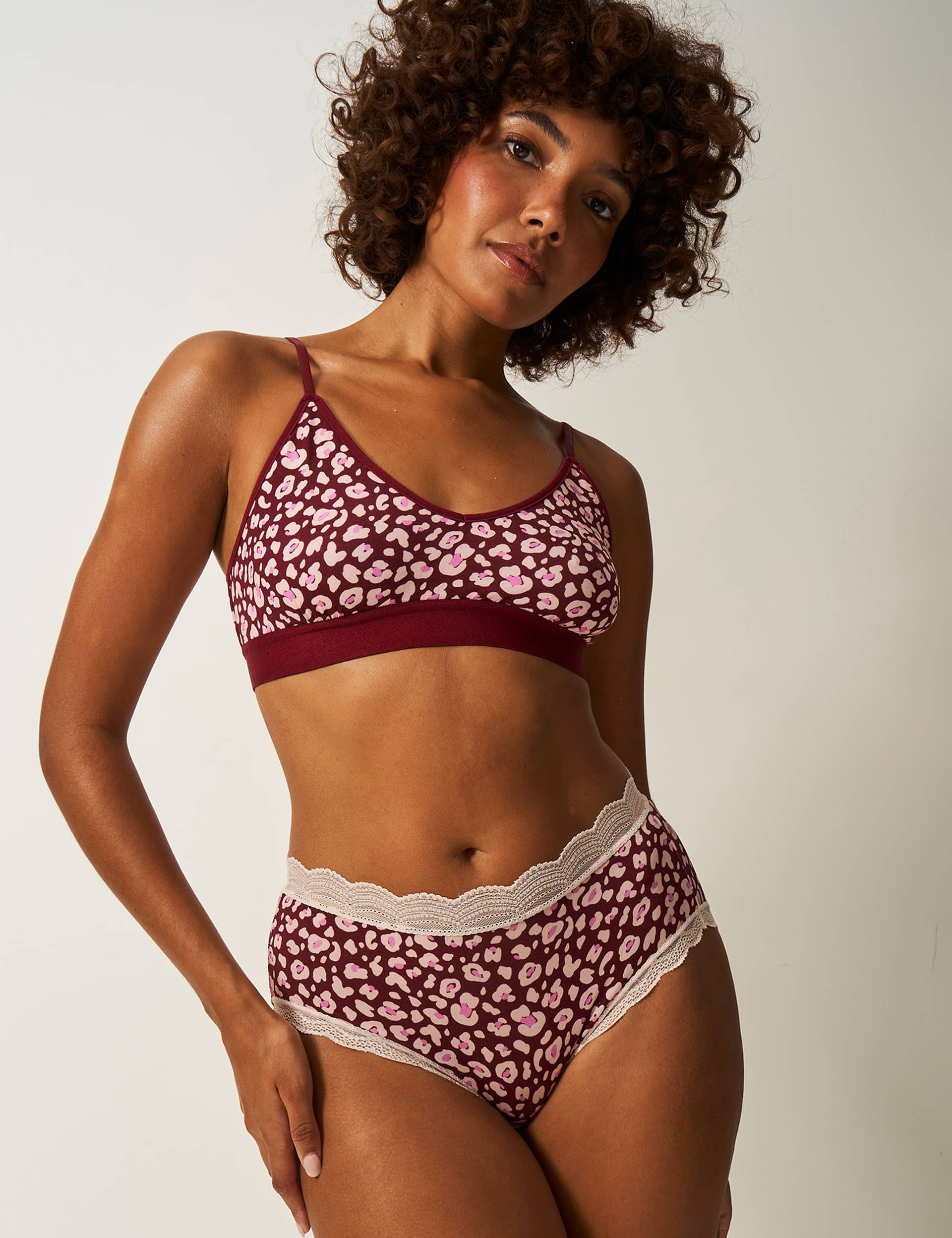 Stripe & Stare Women's Animal Print High Waisted Full Briefs