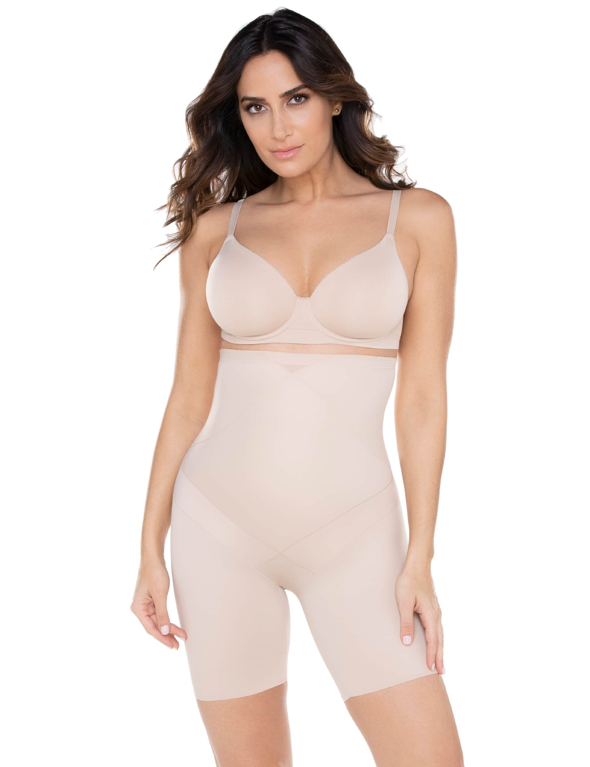 Miraclesuit Women's Extra Firm Control Thigh Slimmer - Beige, Black,Beige