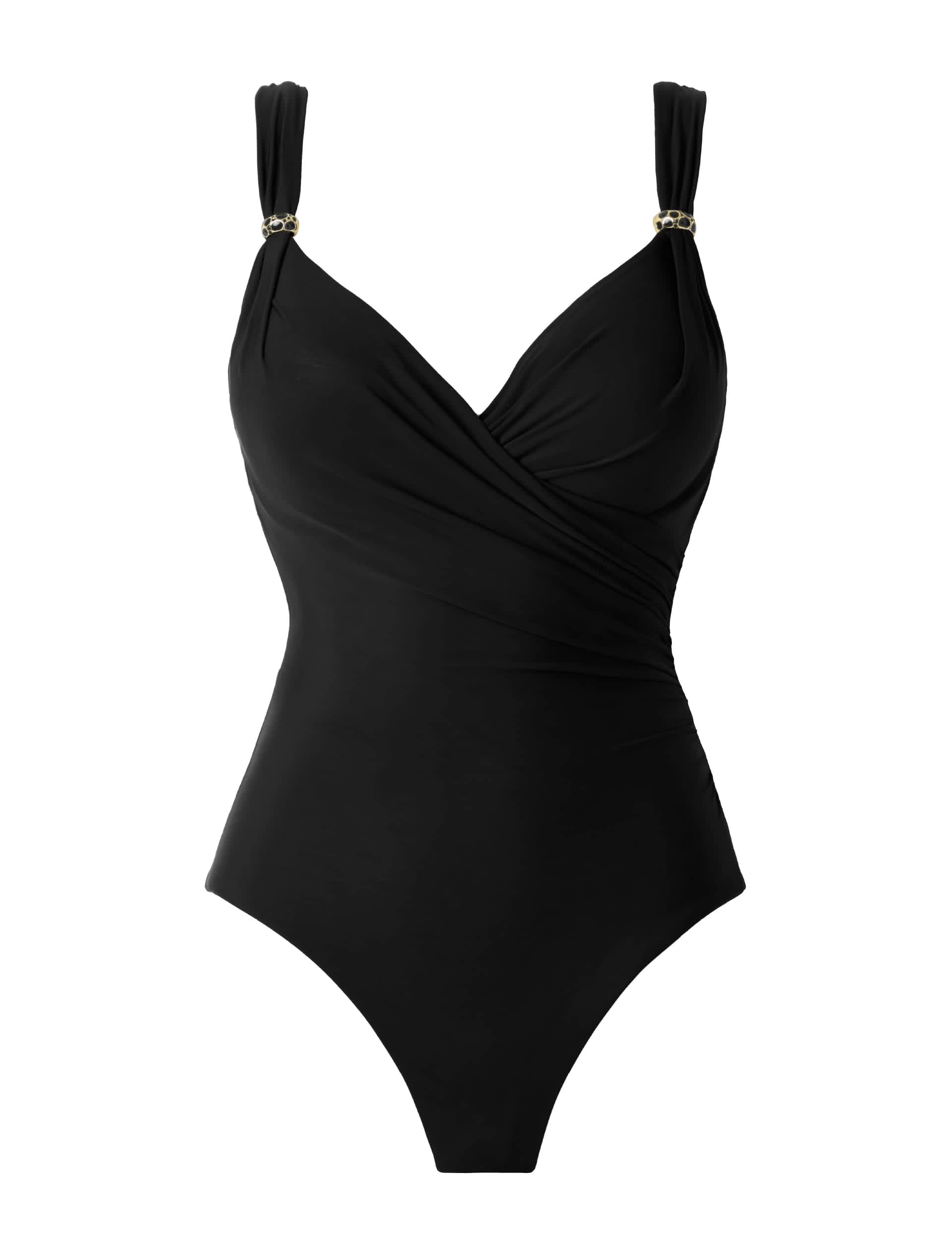 Miraclesuit Women's Razzle Dazzle Siren Extra Firm Control Padded Wired Swimsuit - 10 - Black, Black