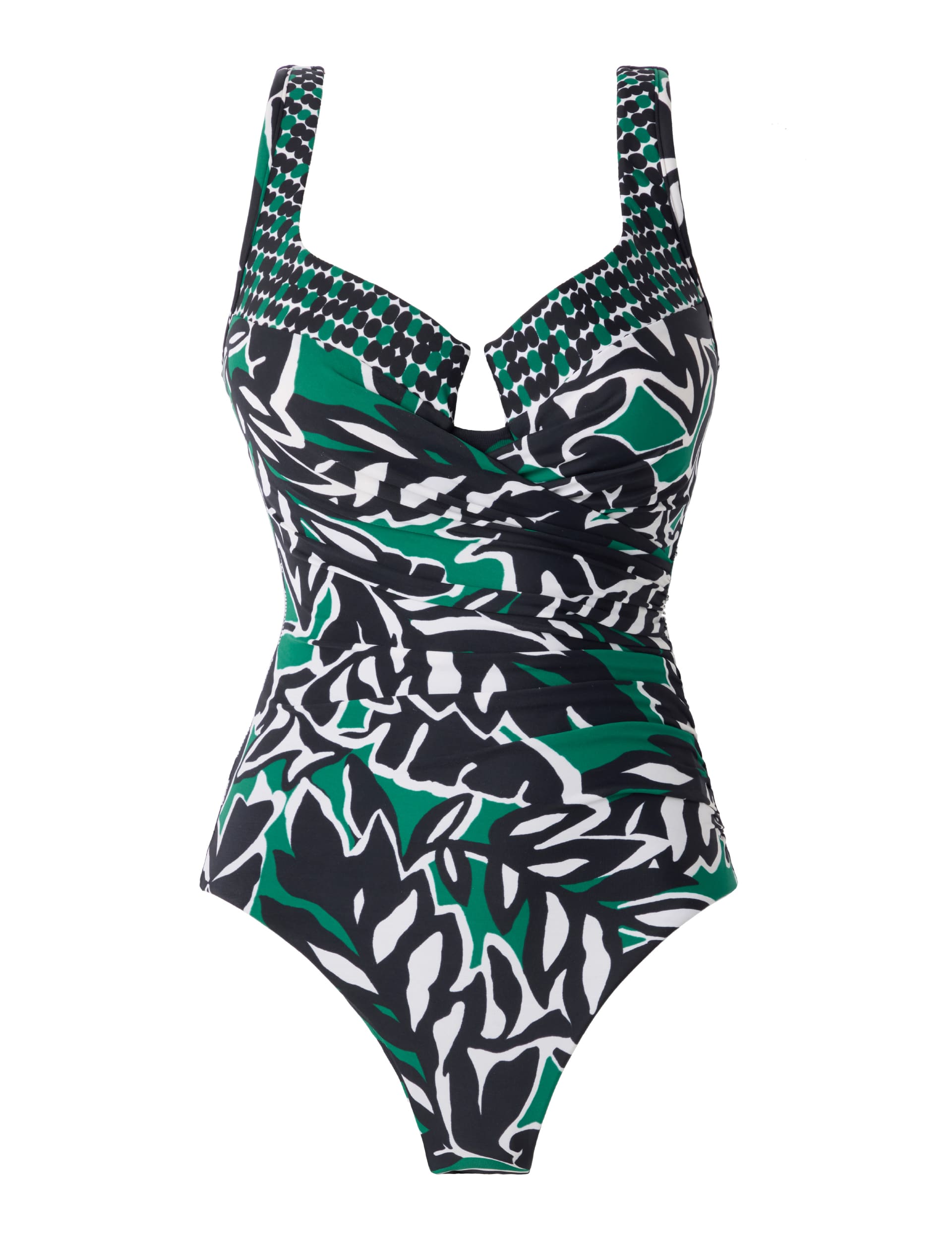 Miraclesuit Women's Palma Verde Escape Extra Firm Control Swimsuit - 14 - Black Mix, Black Mix