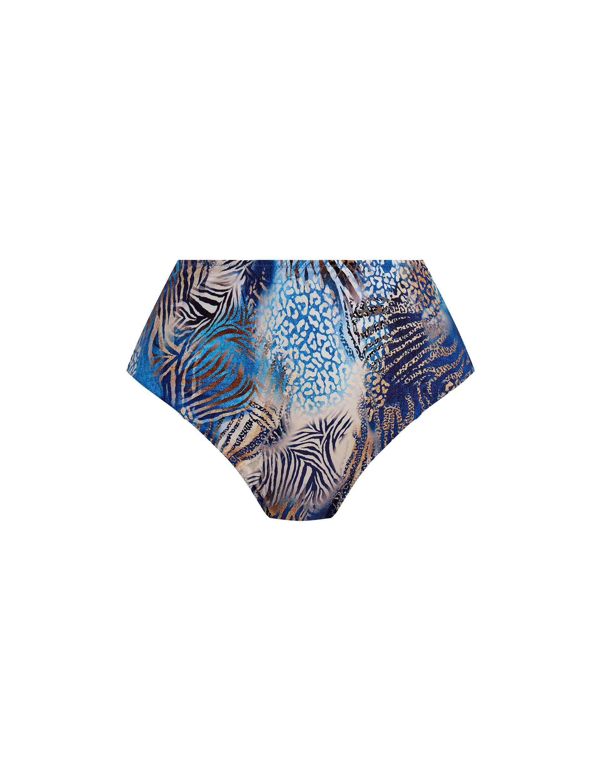 Fantasie Women's Seraya Sands Animal Print Bikini Bottoms - Blue Mix, Blue Mix