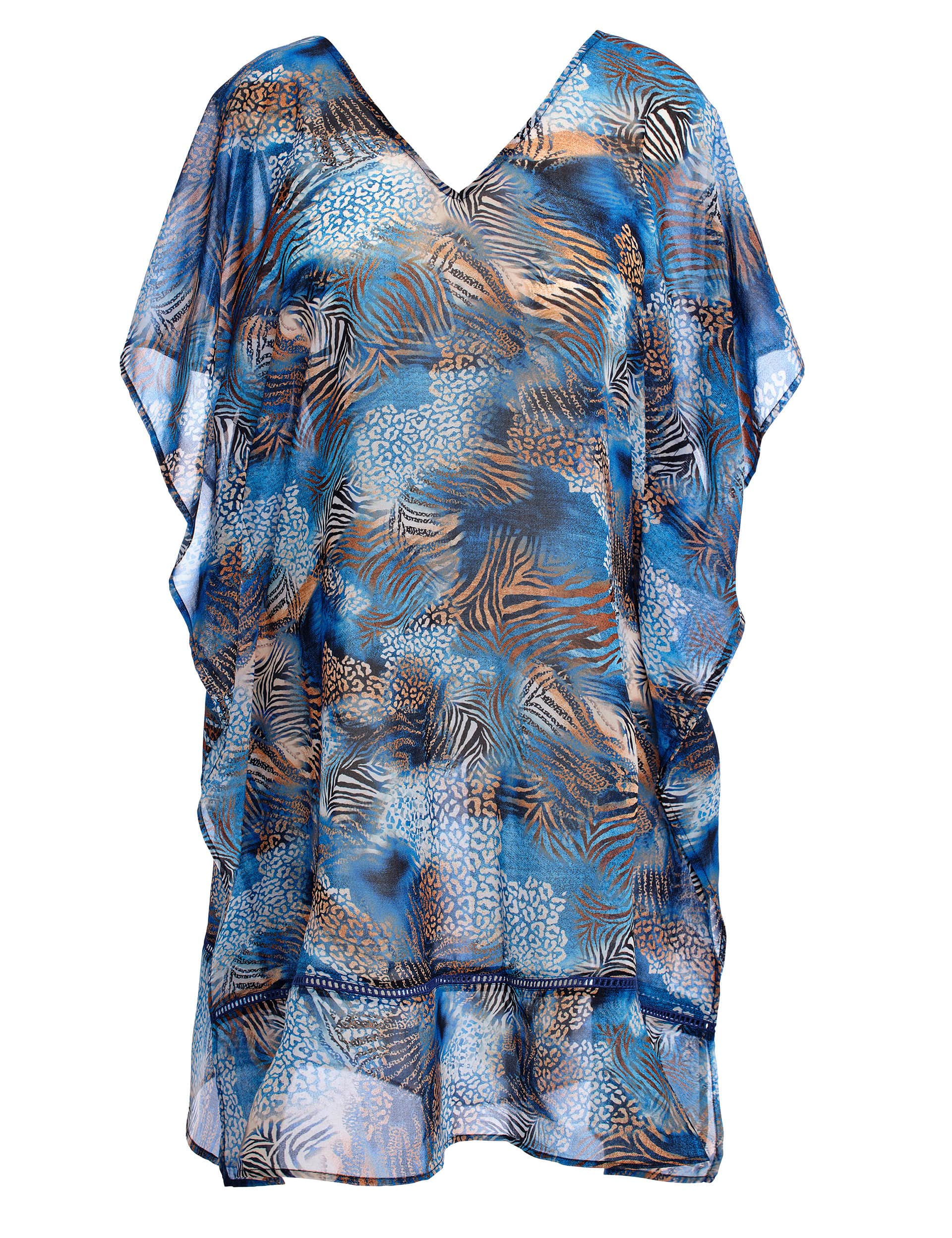 Fantasie Women's Seraya Sands Animal Print Kaftan - Blue Mix, Blue Mix