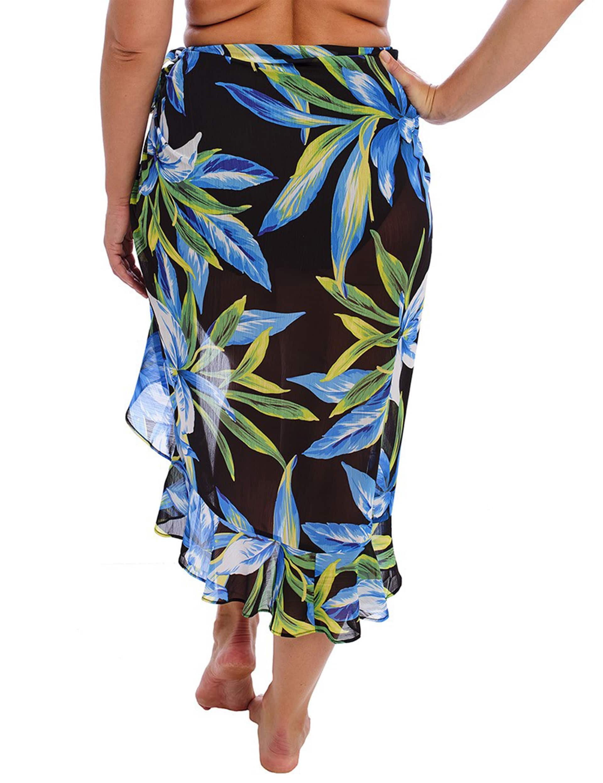 Fantasie Women's Talm Beach Floral Sarong - S-M - Black Mix, Black Mix