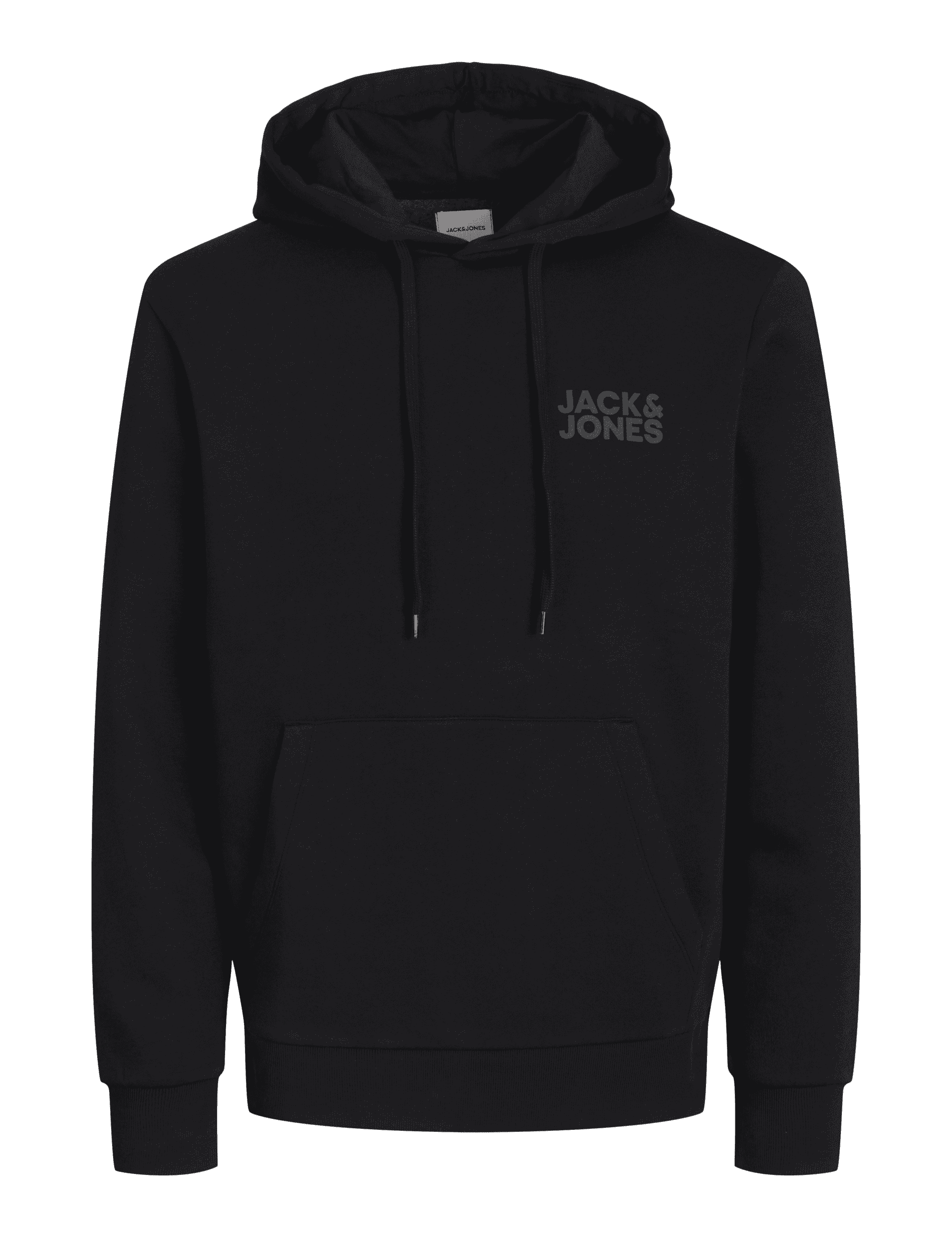 Jack & Jones Men's Cotton Rich Hoodie - XL - Black, Black