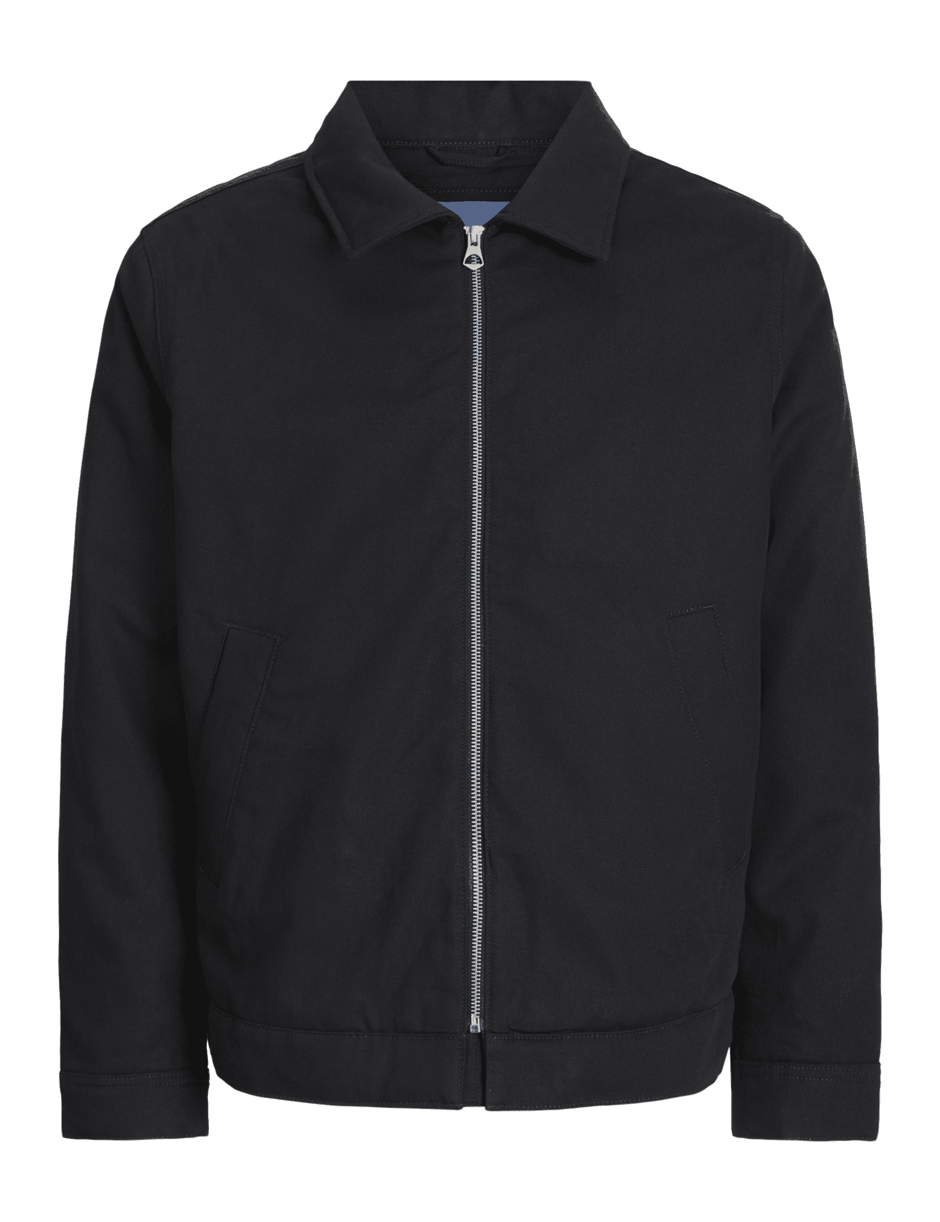 Jack & Jones Men's Pure Cotton Harrington Jacket - M - Black, Black,Brown