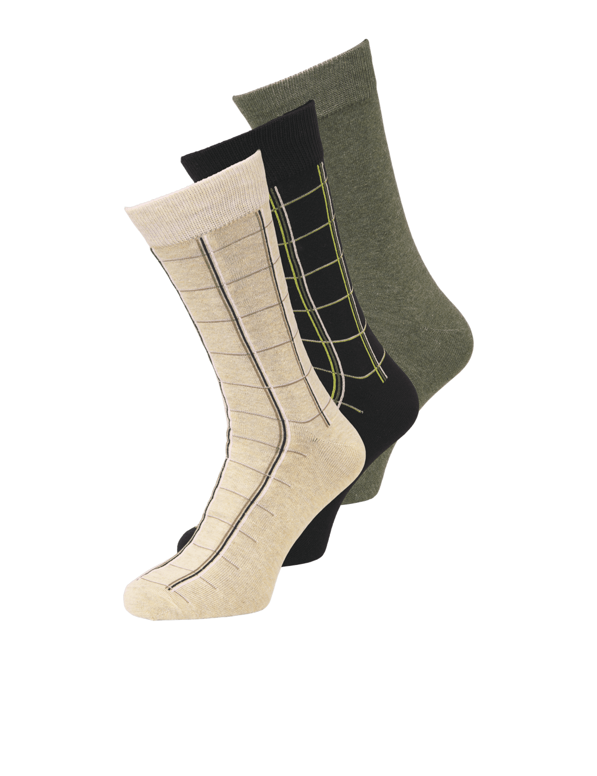 Jack & Jones Men's 3pk Assorted Cotton Rich Socks