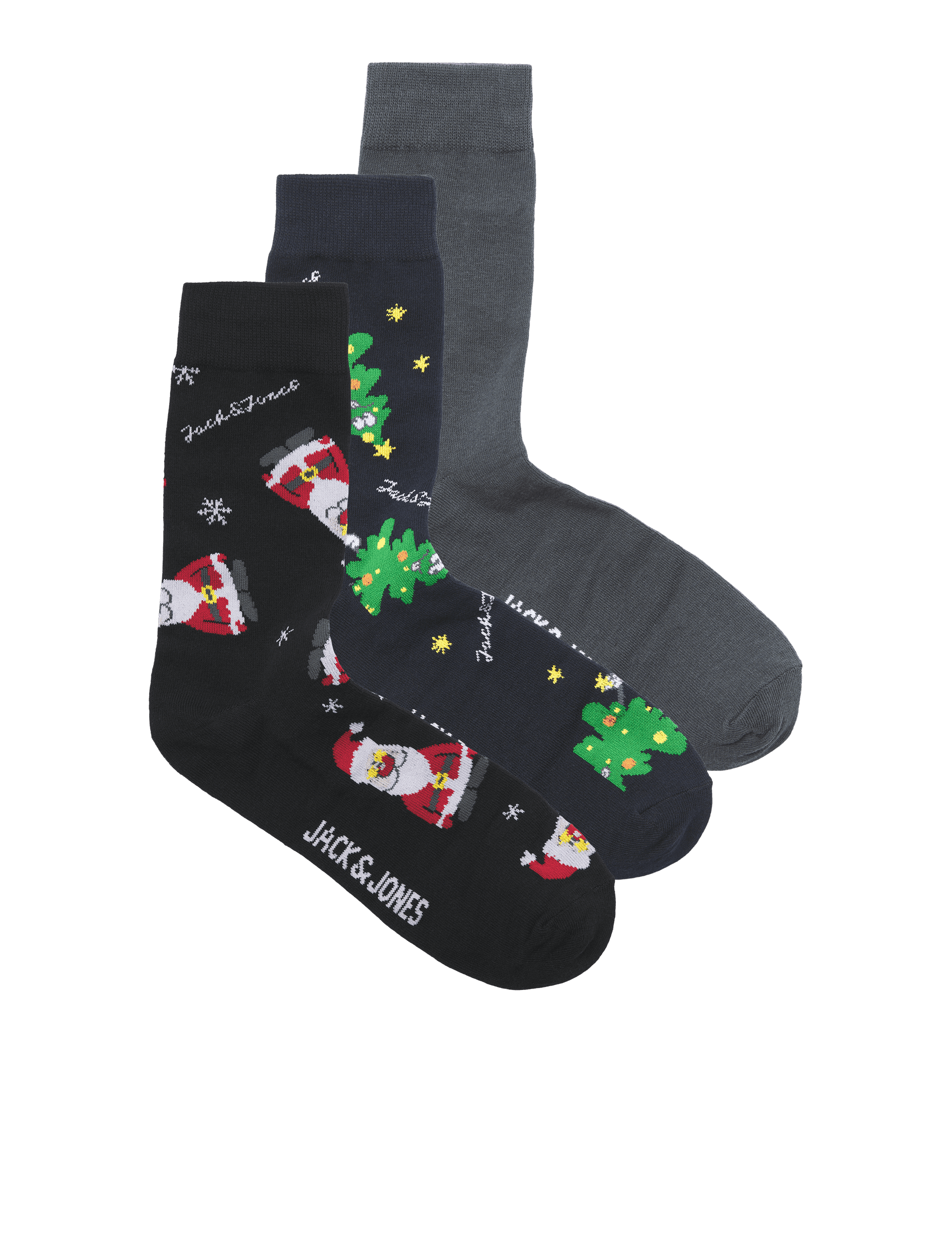 Jack & Jones Men's Jacxmas Elements Socks Giftbox - Navy Mix, Navy Mix