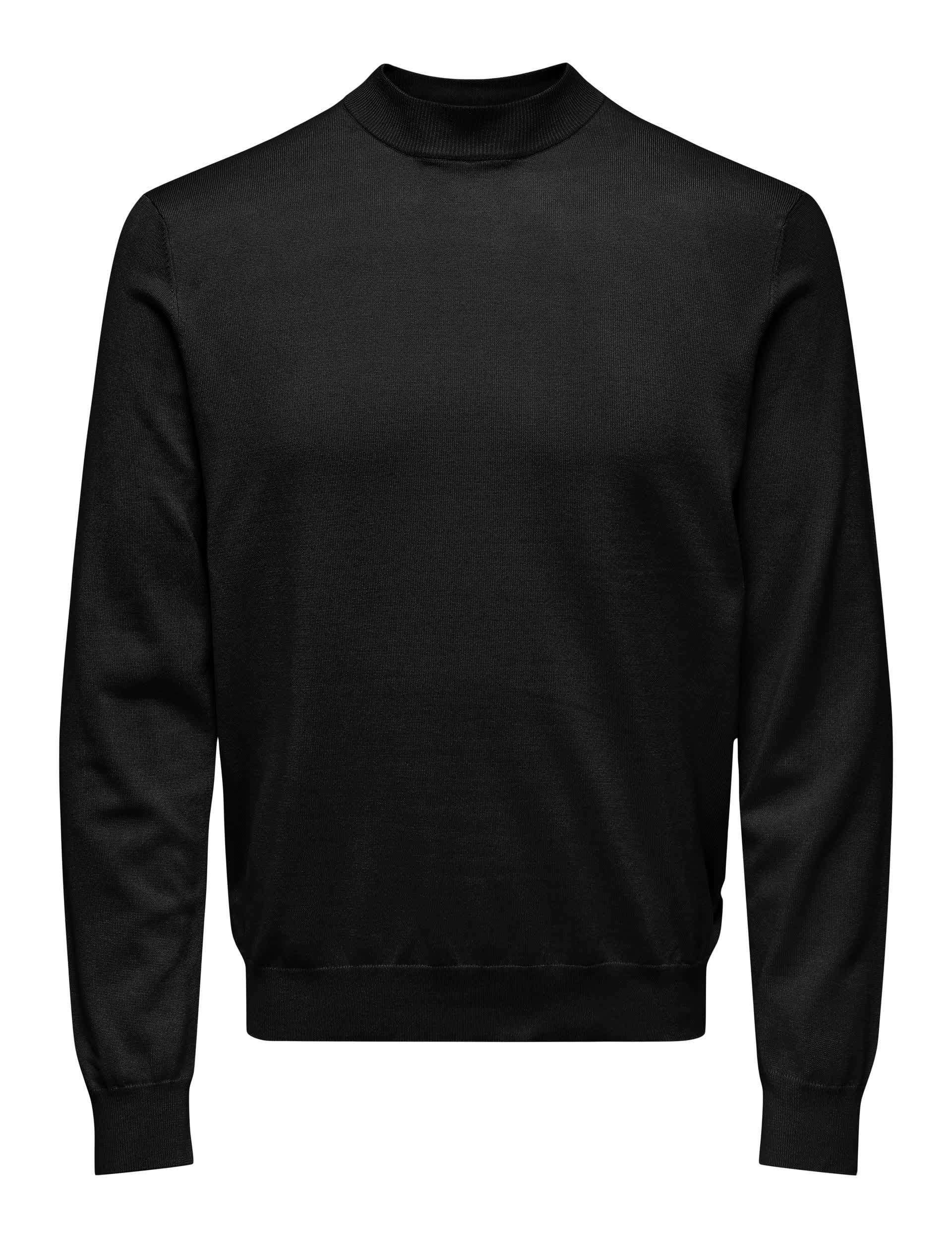 Only & Sons Men's Long Sleeve Jumper - XL - Black, Black,Green