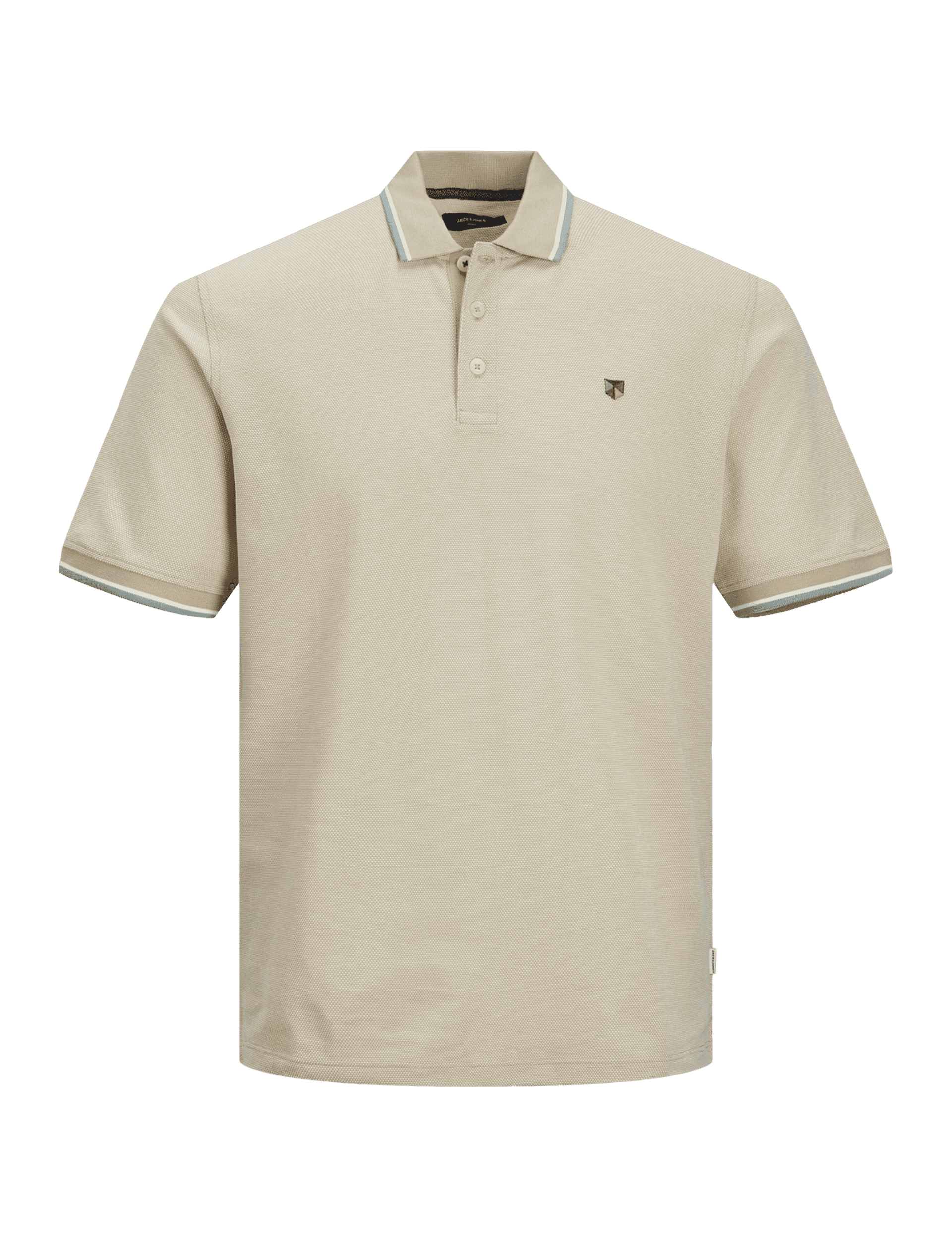 Jack & Jones Men's 2 Pack Cotton Blend Polo Shirts - M - Beige, Beige