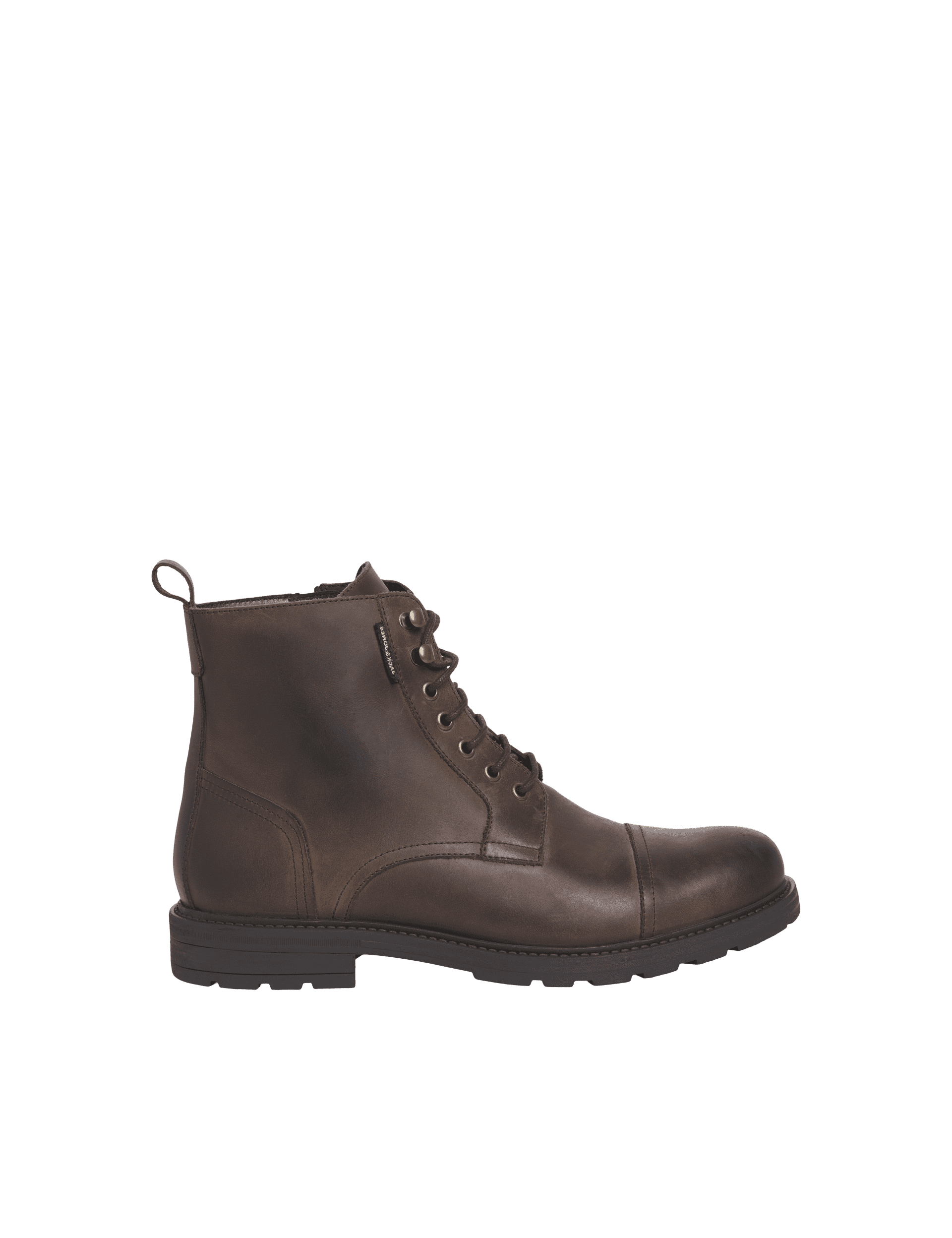 Jack & Jones Men's Leather Casual Boots - 9 - Brown, Black,Brown